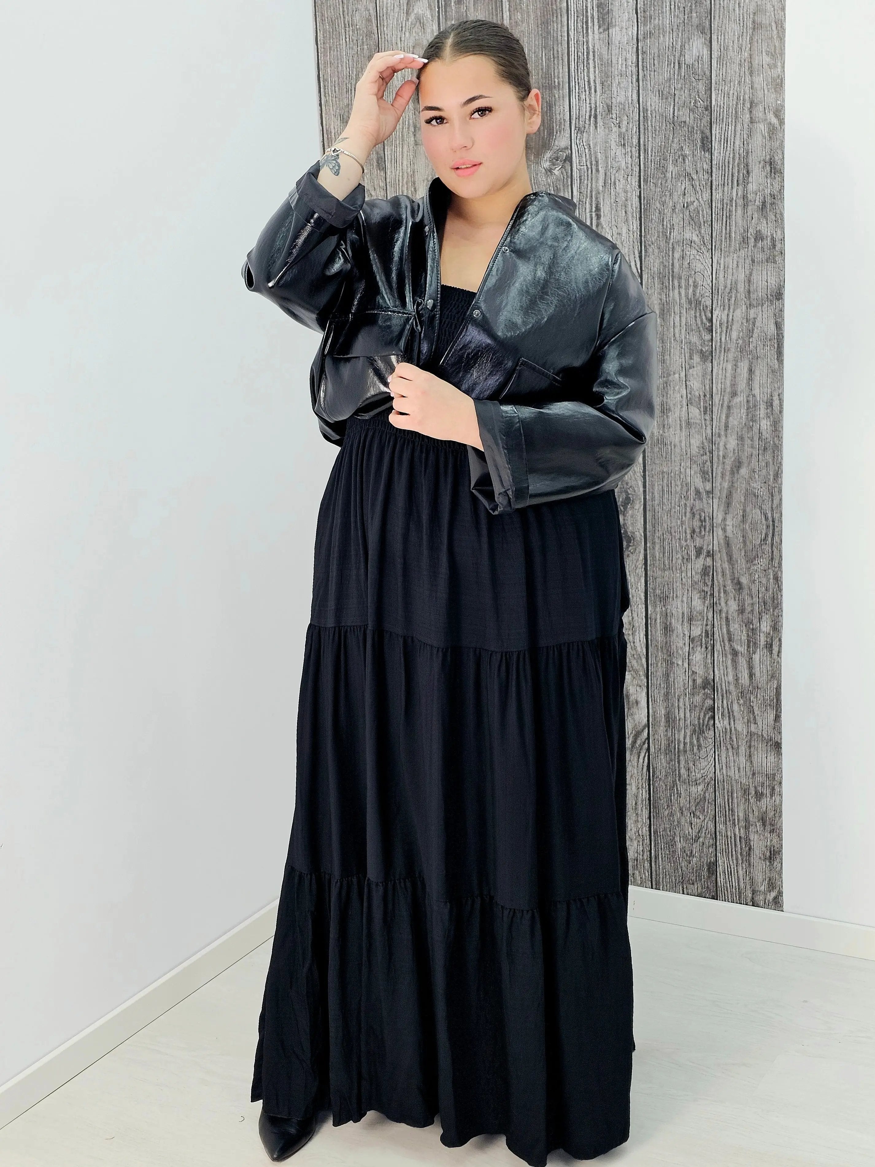 Sukienka boho maxi z falbanami Stylowa XL