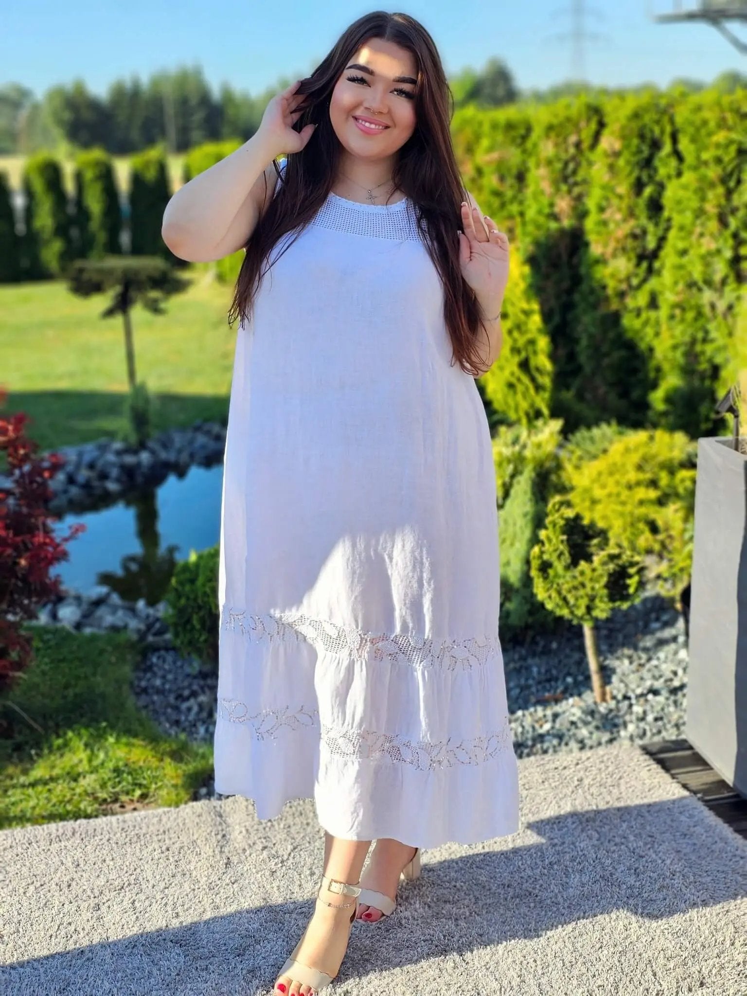 Sukienka lniana Stylowa XL