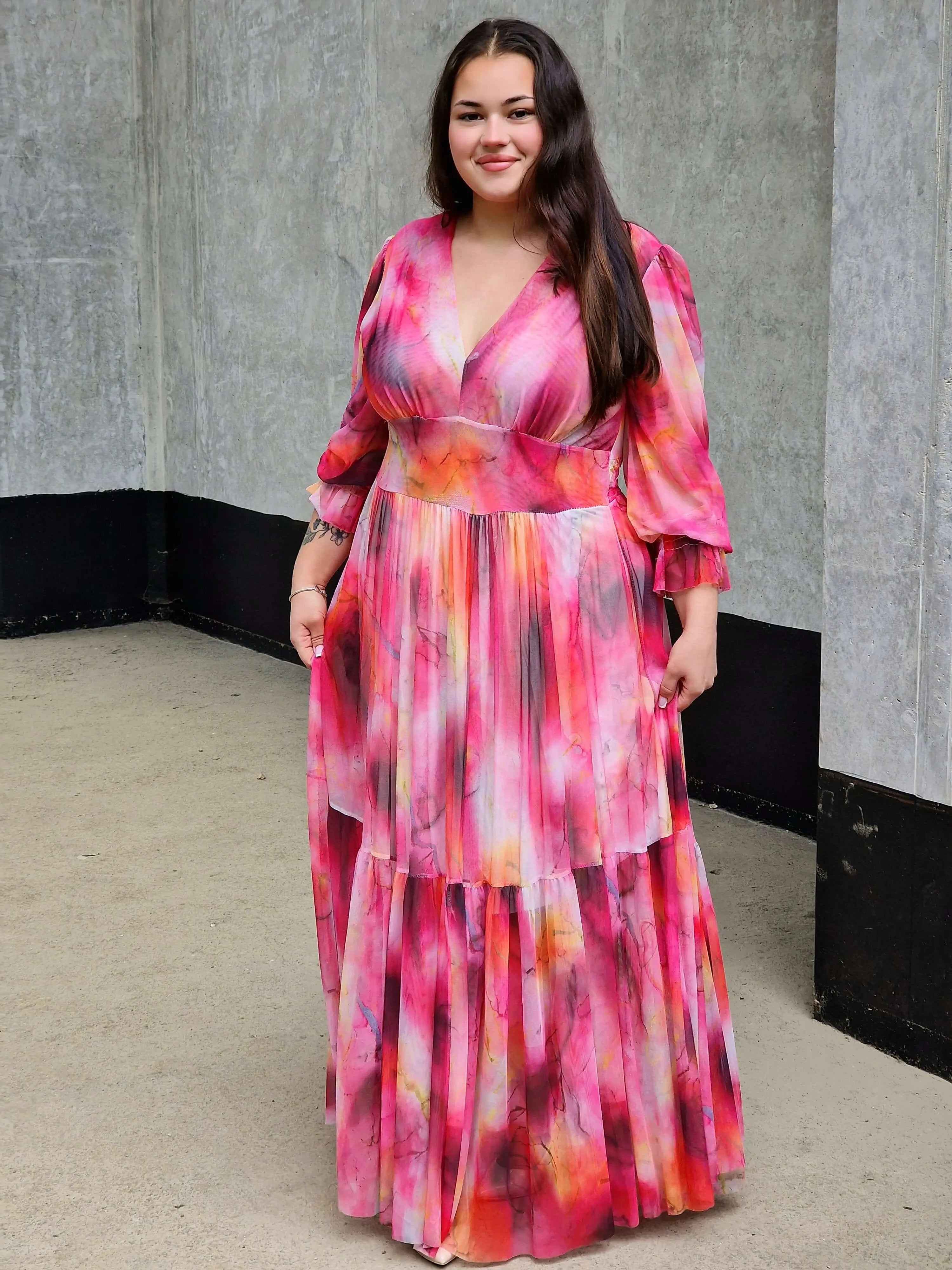 Sukienka maxi- magia koloru Stylowa XL