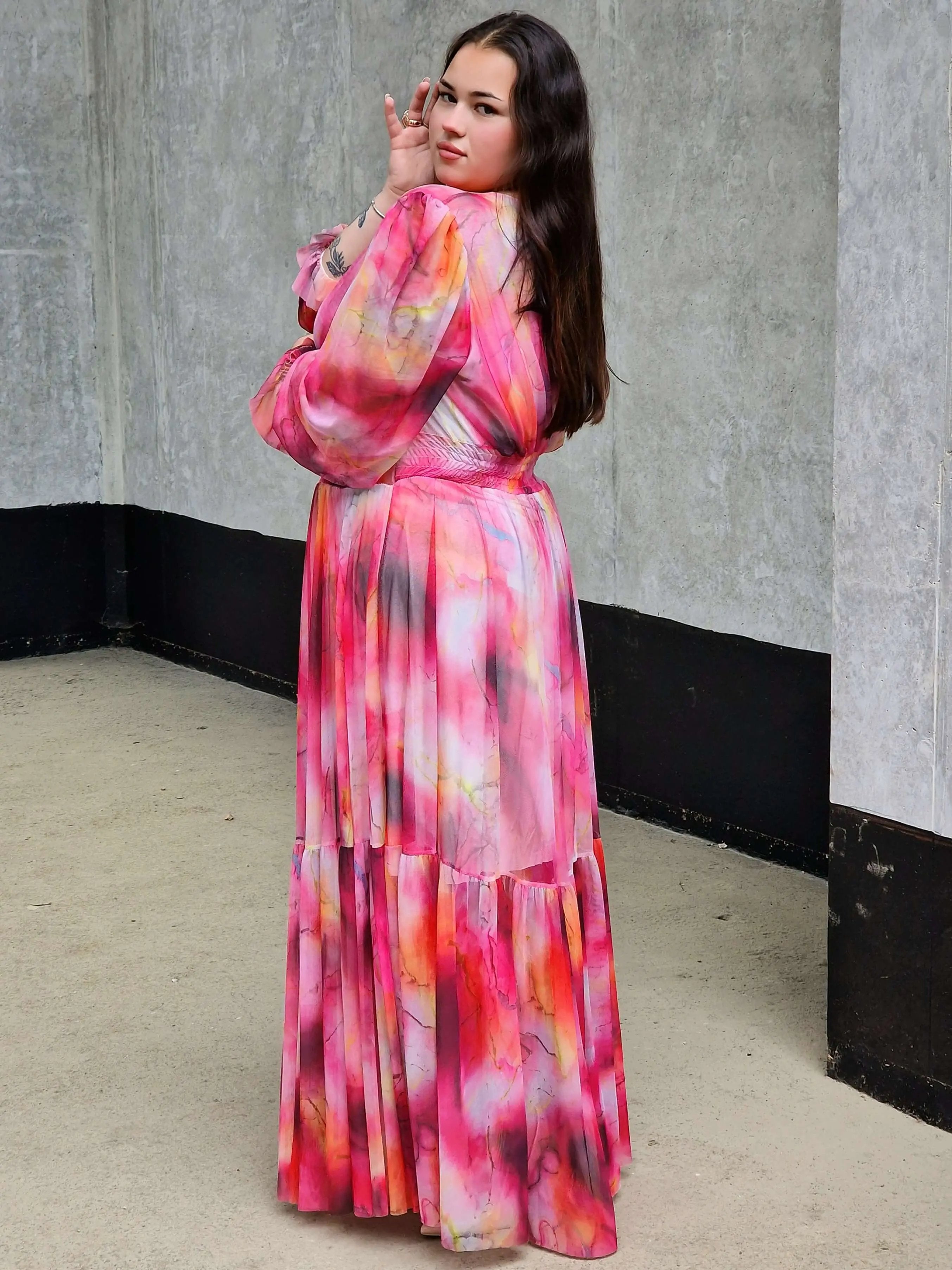 Sukienka maxi- magia koloru Stylowa XL