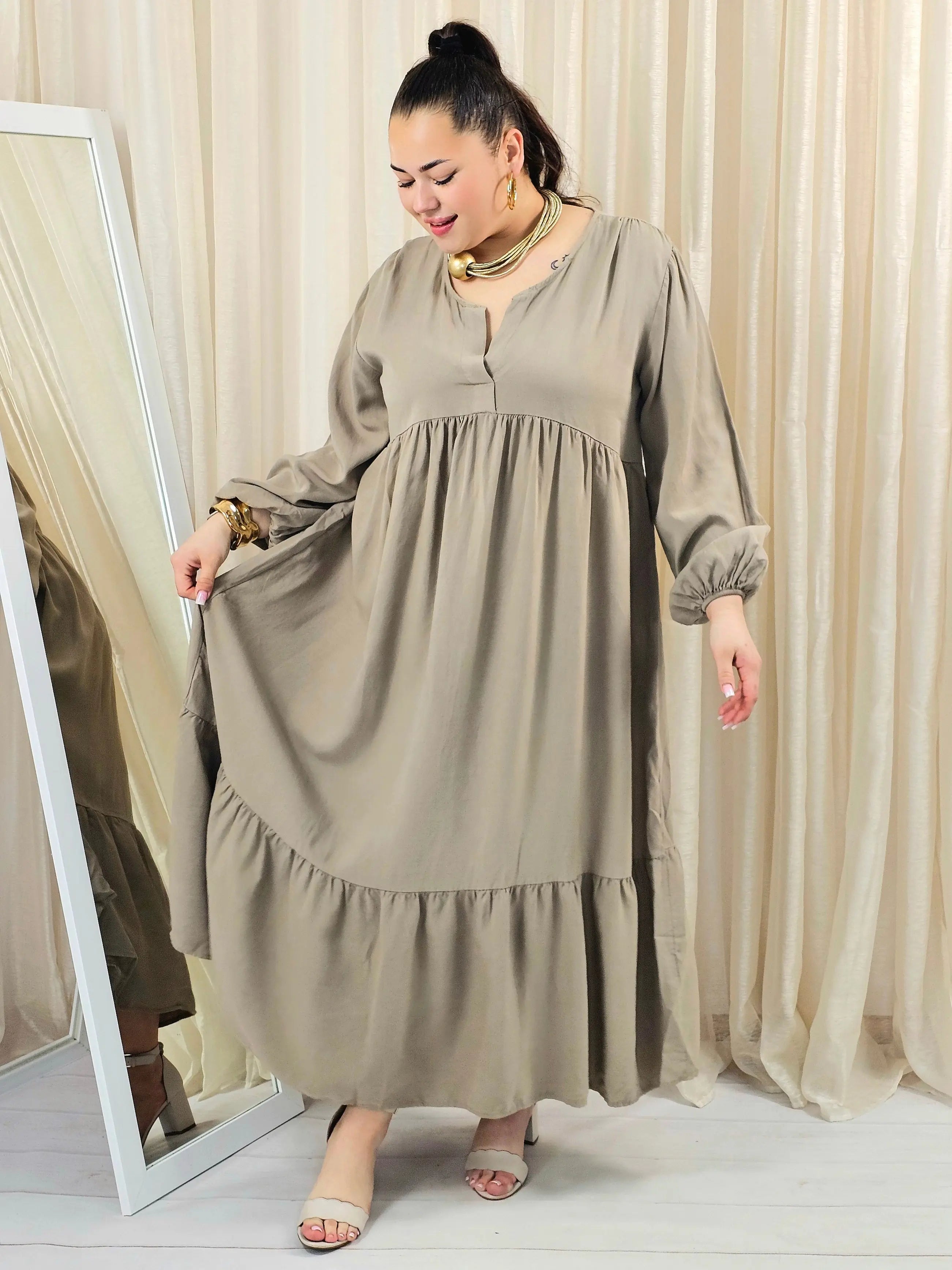 Sukienka maxi plus size – długa sukienka XXL o swobodnym fasonie Stylowa XL