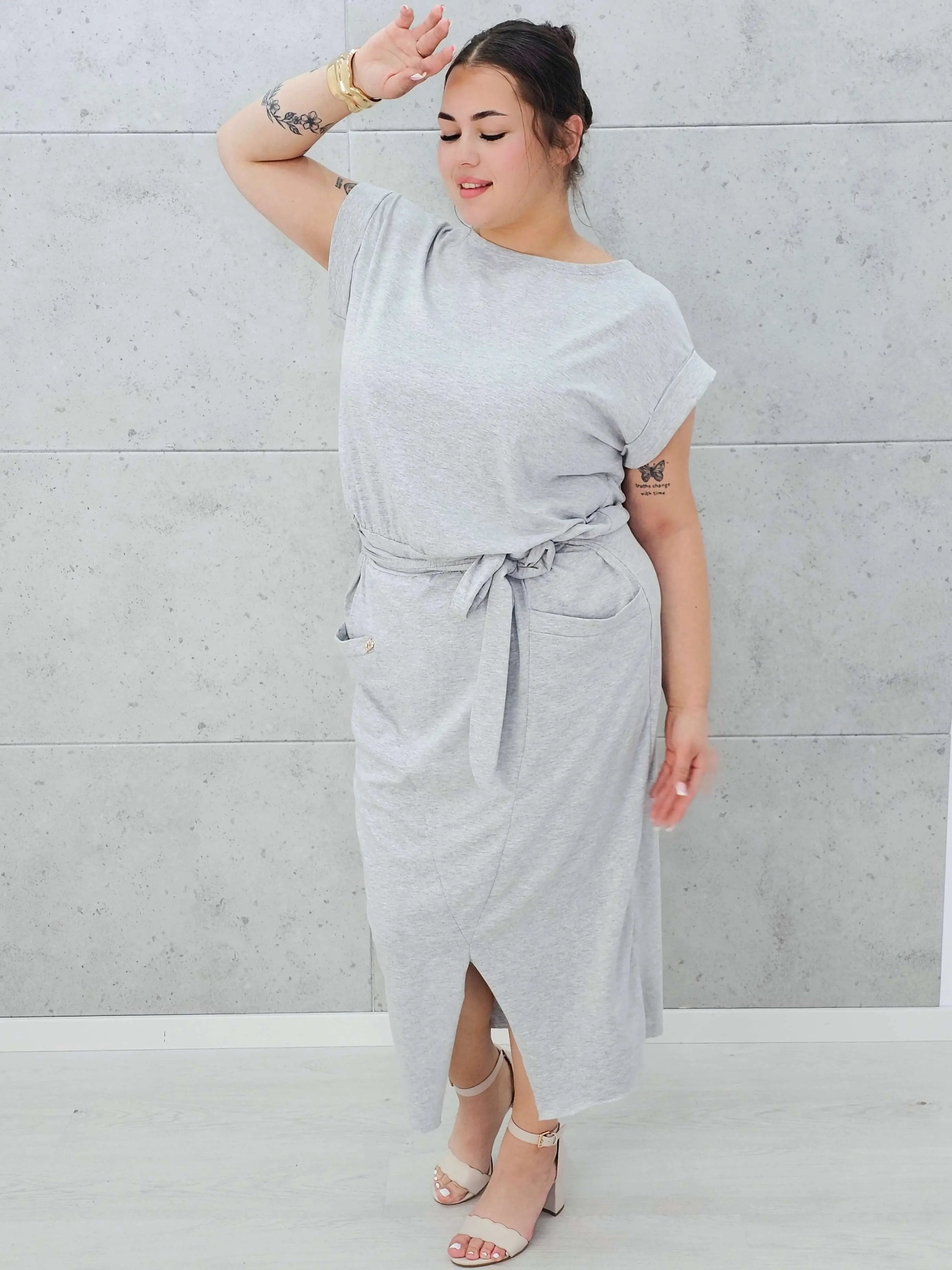 Sukienka maxi z kieszeniami Stylowa XL