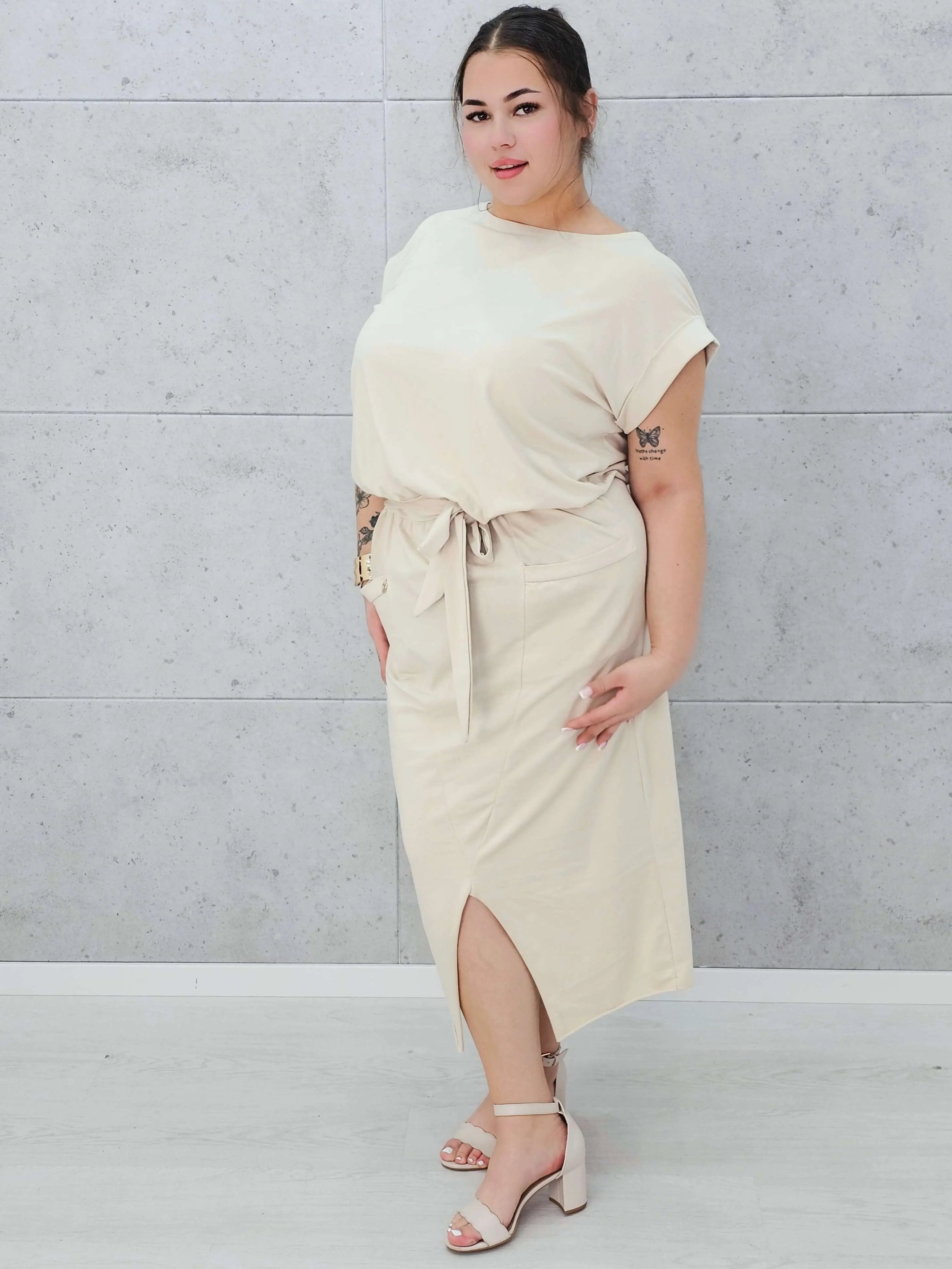 Sukienka maxi z kieszeniami Stylowa XL