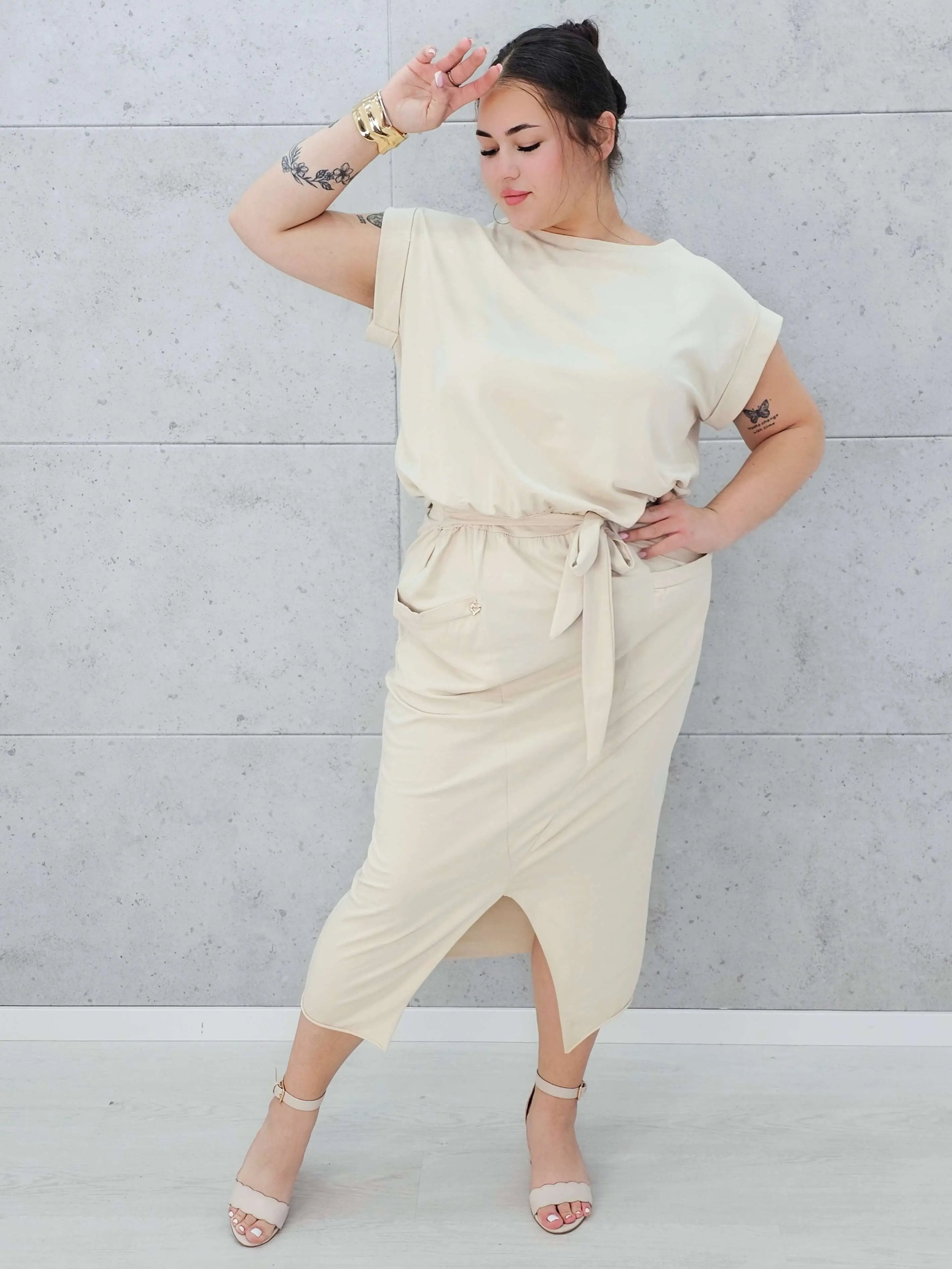 Sukienka maxi z kieszeniami Stylowa XL