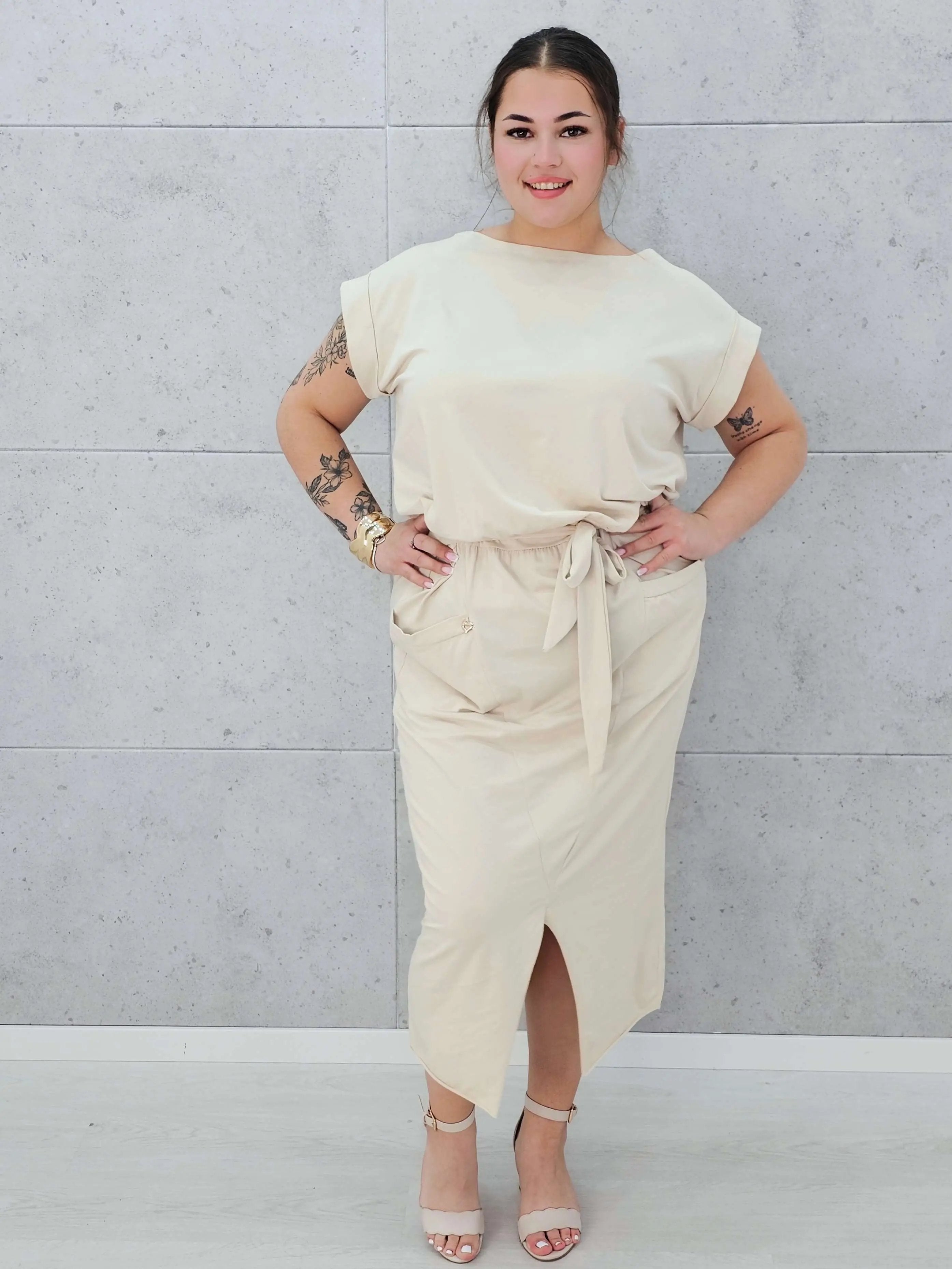 Sukienka maxi z kieszeniami Stylowa XL