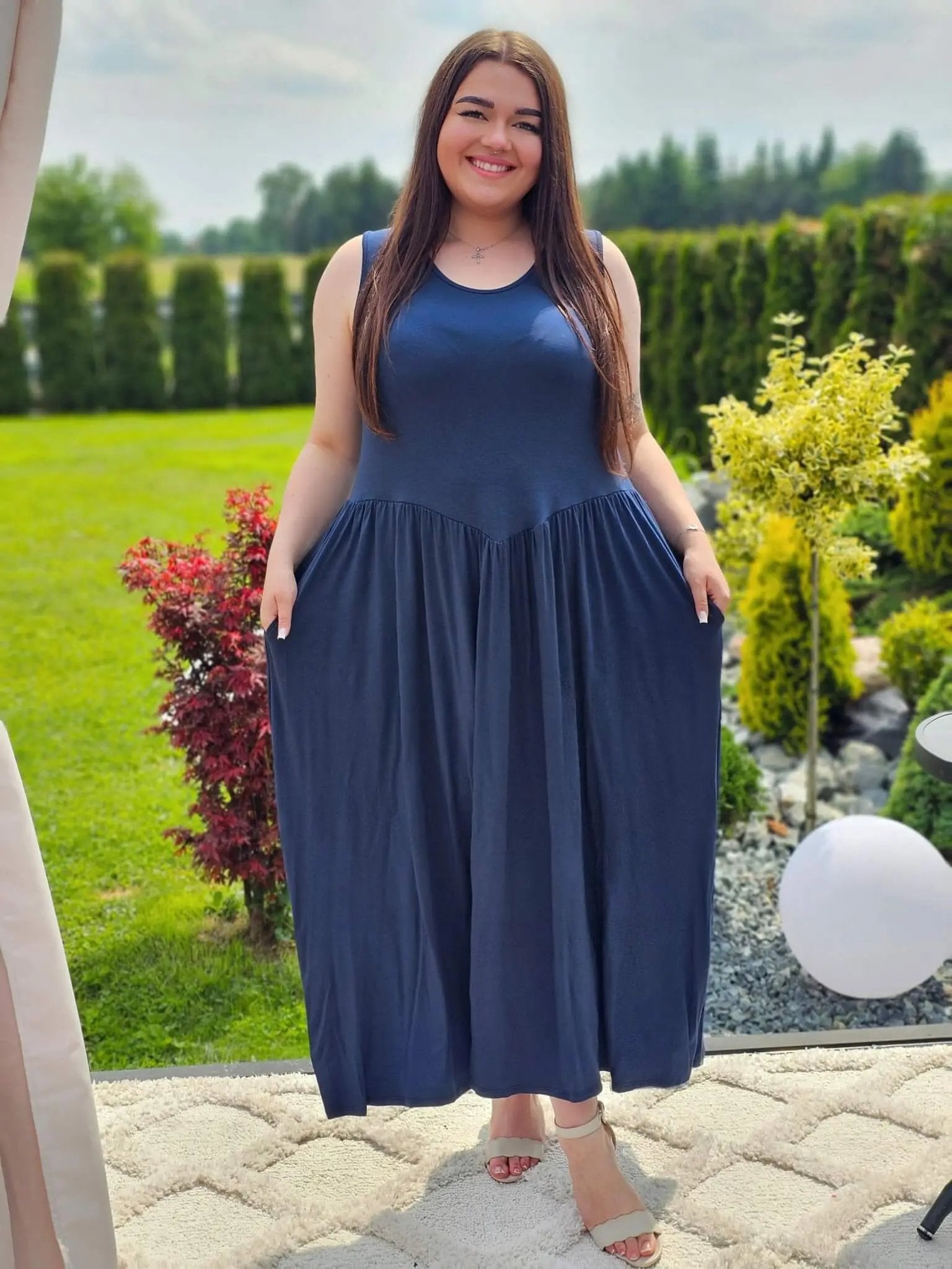 Sukienka maxi z miękkiej wiskozy Stylowa XL