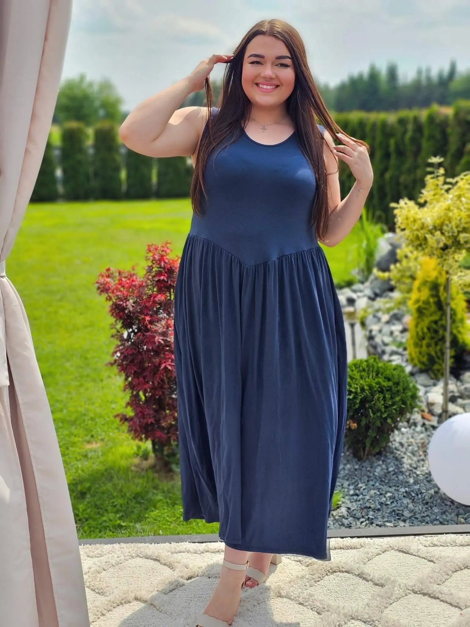 Sukienka maxi z miękkiej wiskozy Stylowa XL