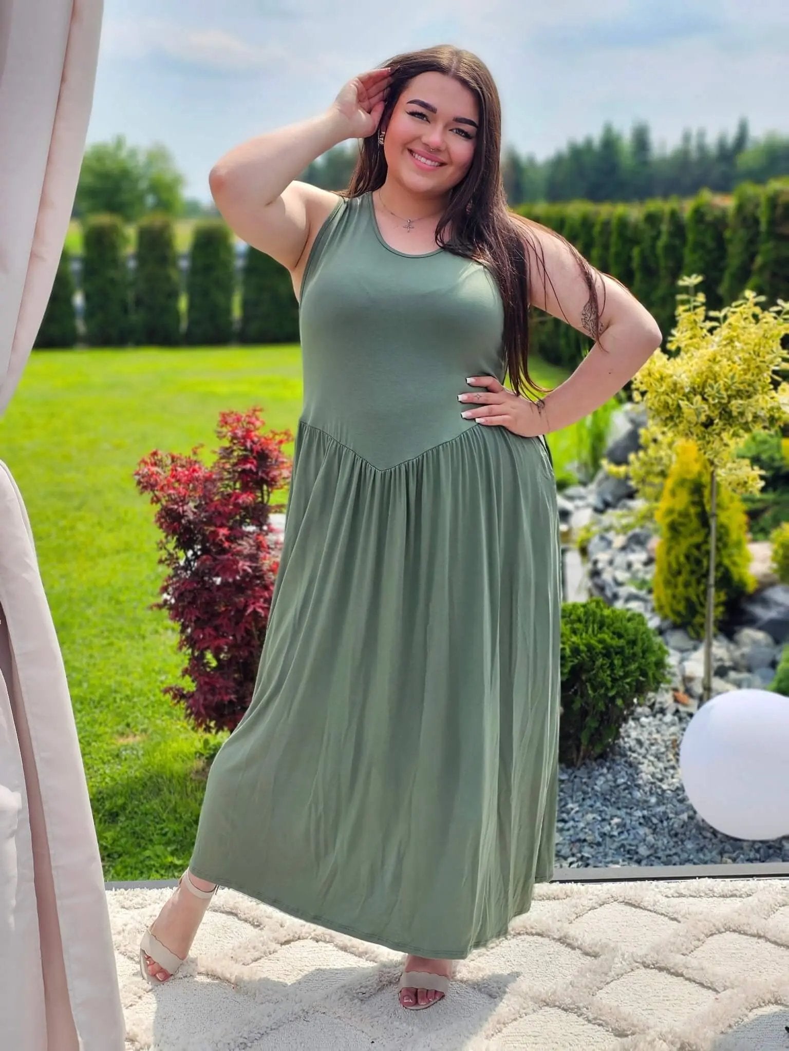 Sukienka maxi z miękkiej wiskozy Stylowa XL