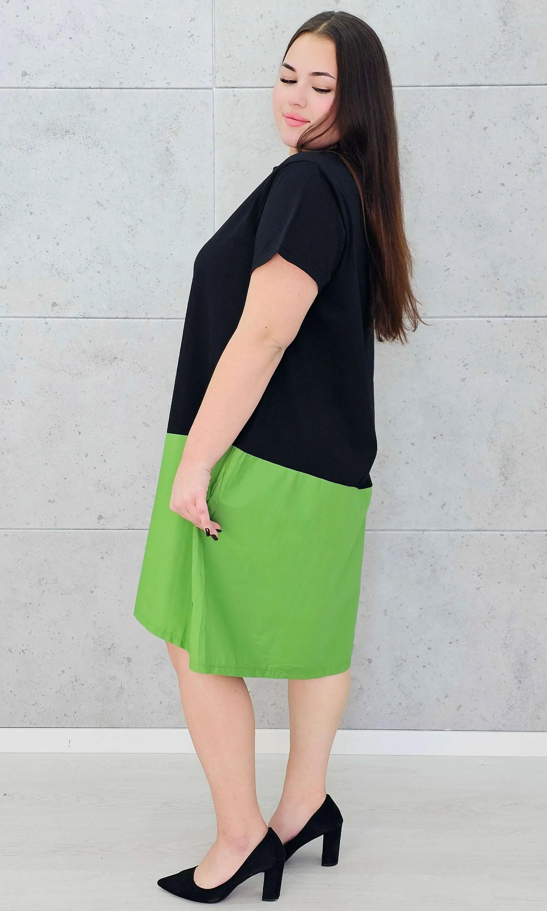 Sukienka oversize z motywem kwiatowym moda dla kobiet plus size Stylowa XL