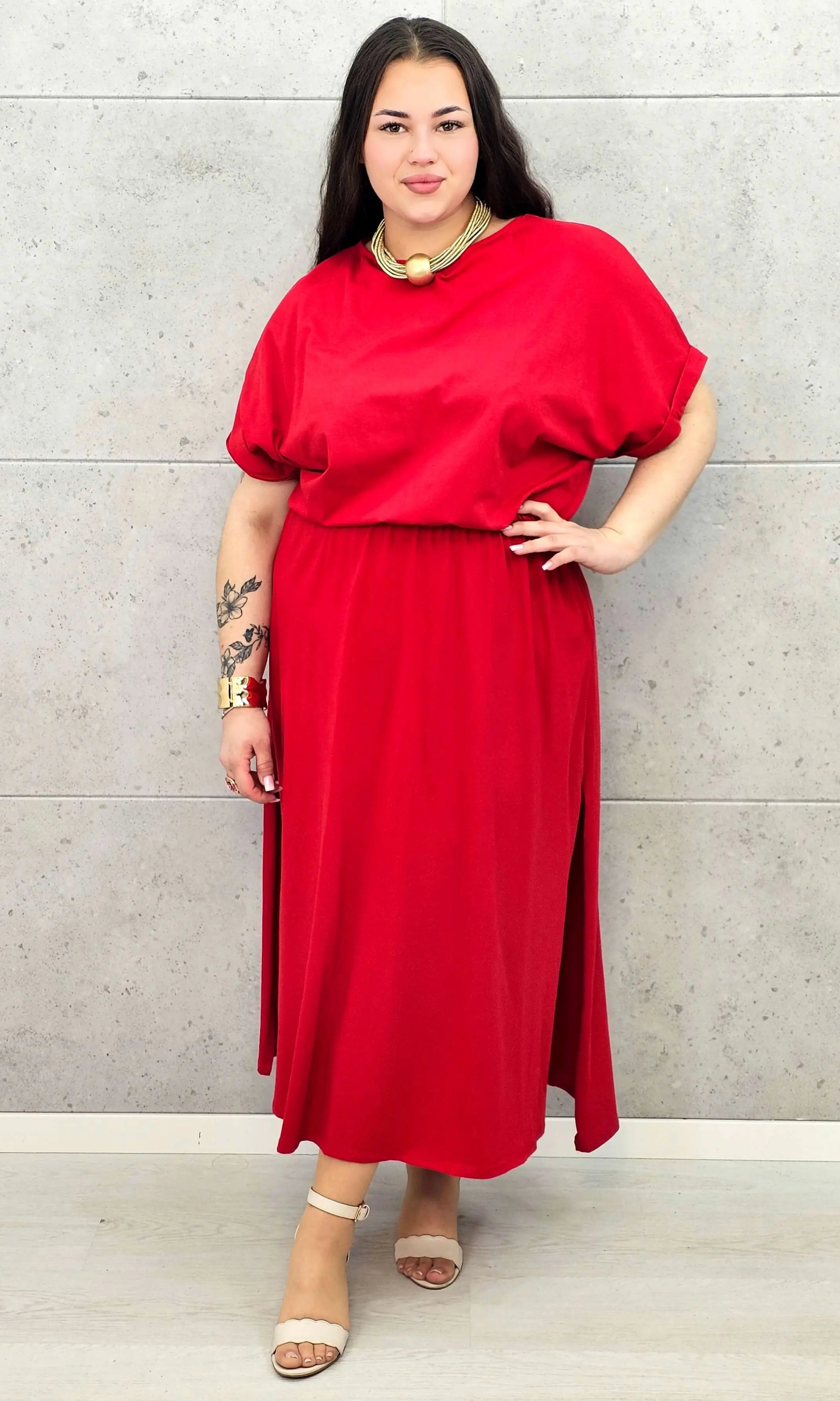 Sukienka plus size StylowaXL – asymetryczna, kobieca i pełna stylu Stylowa XL