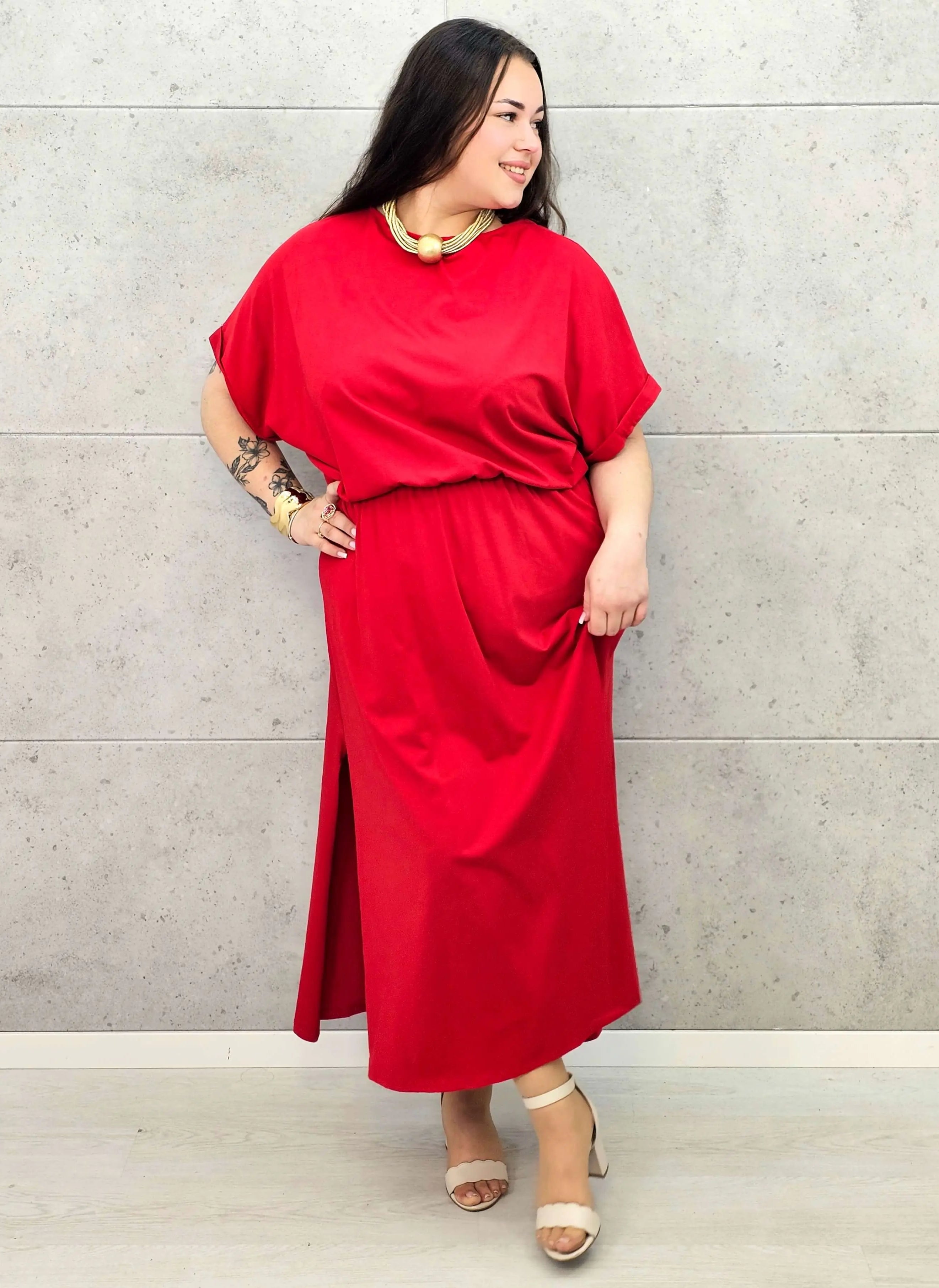 Sukienka plus size StylowaXL – asymetryczna, kobieca i pełna stylu Stylowa XL