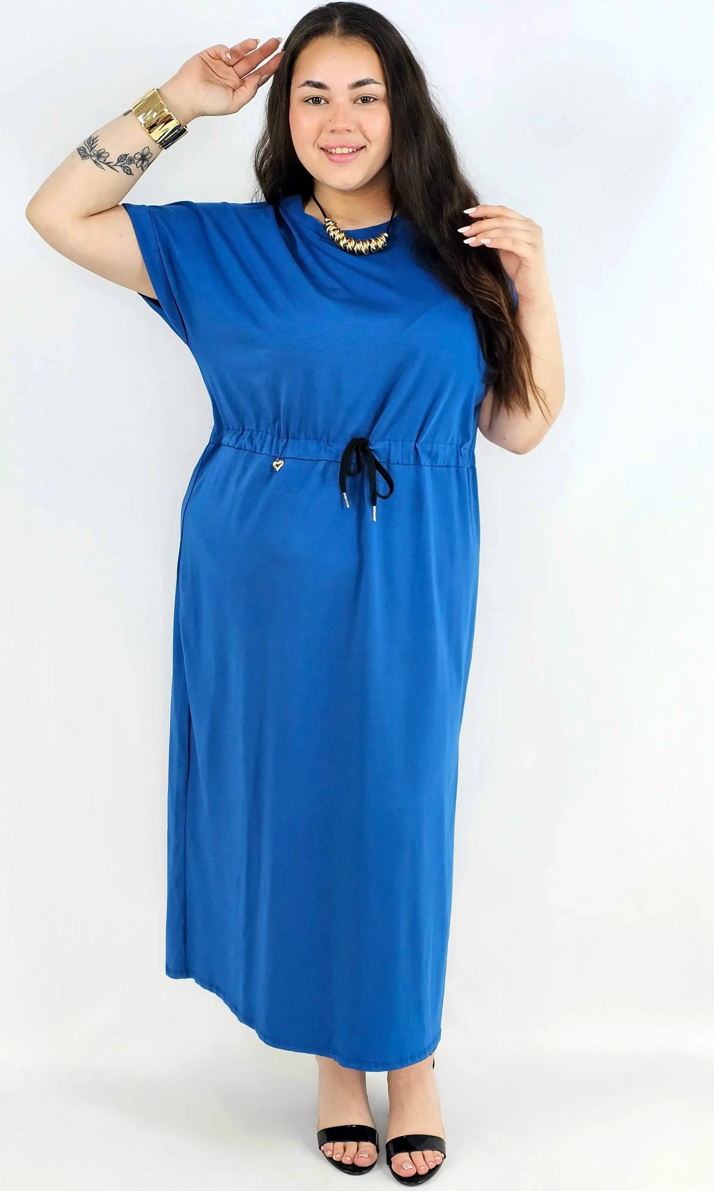 Sukienka plus size – komfortowa maxi z regulacją w pasie Stylowa XL