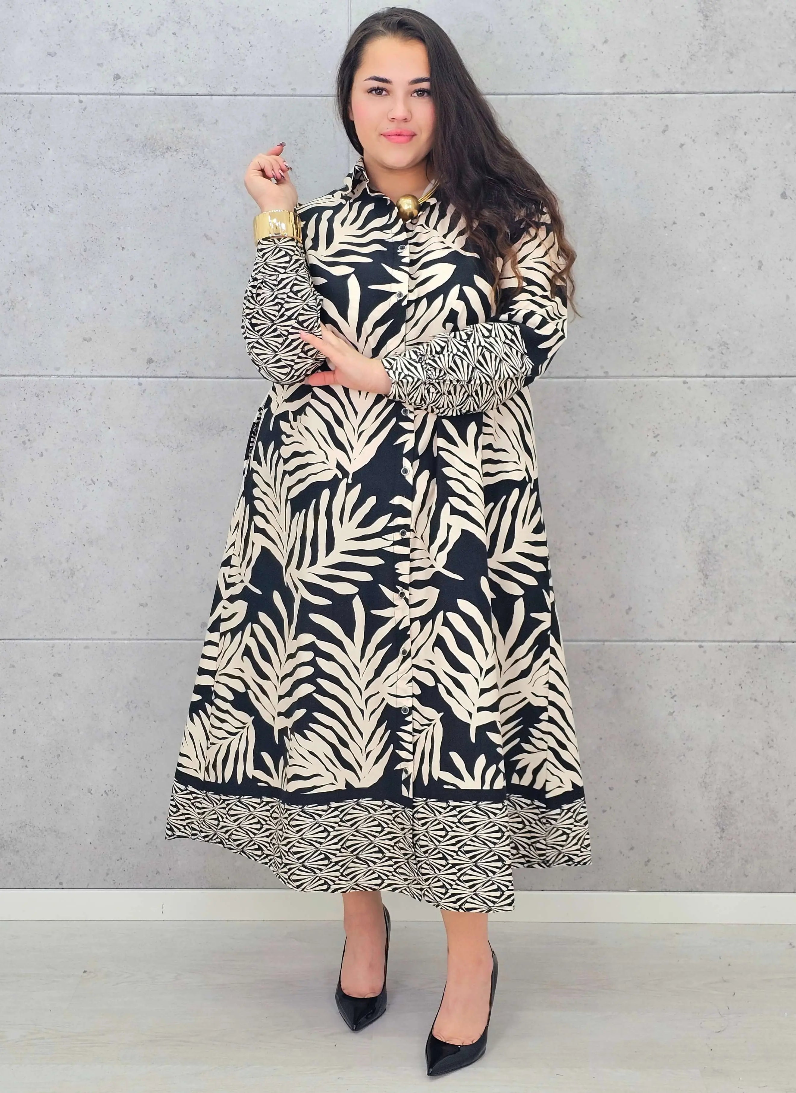 Sukienka plus size koszulowa oversize w stylu boho Stylowa XL