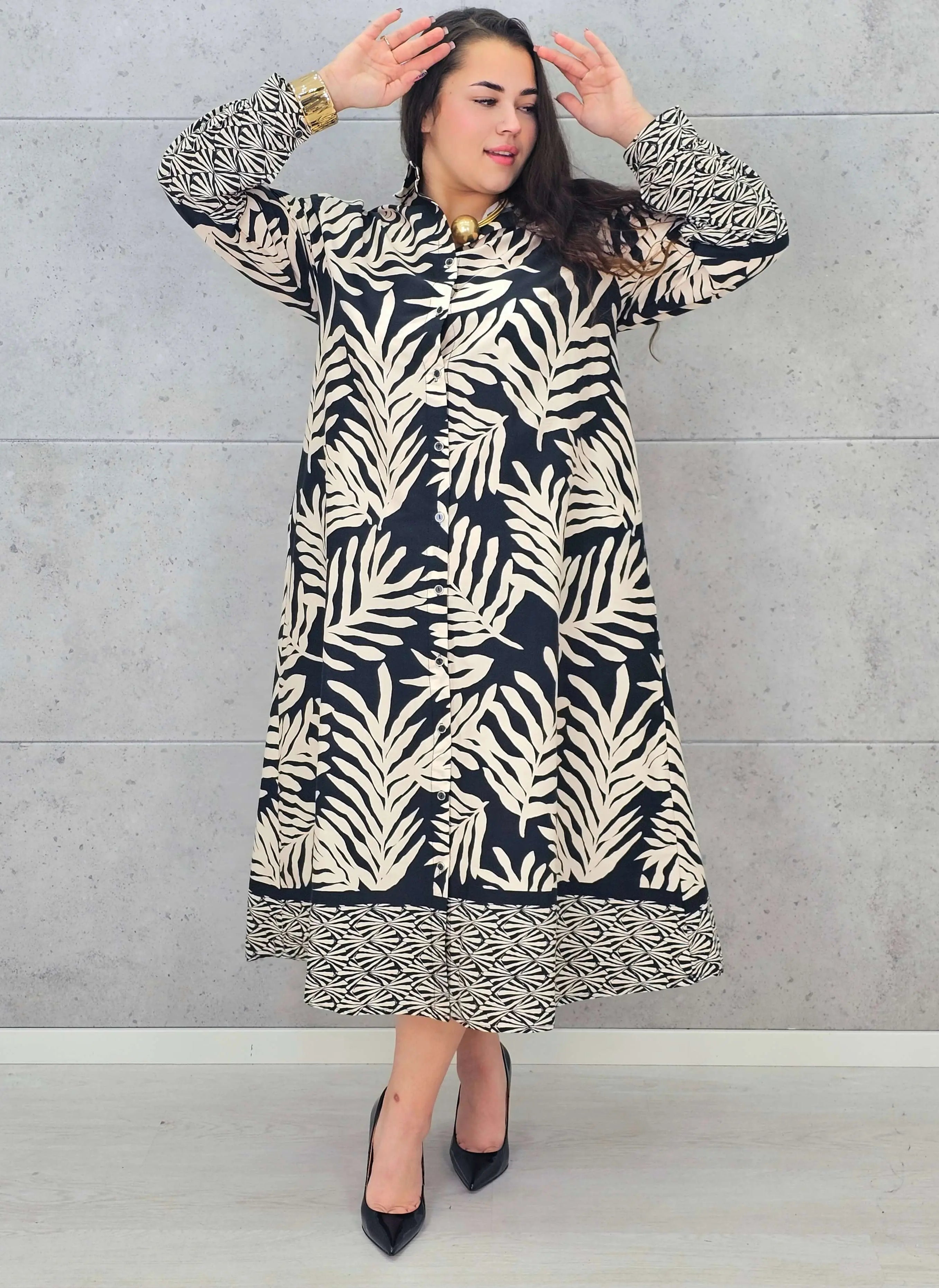 Sukienka plus size koszulowa oversize w stylu boho Stylowa XL