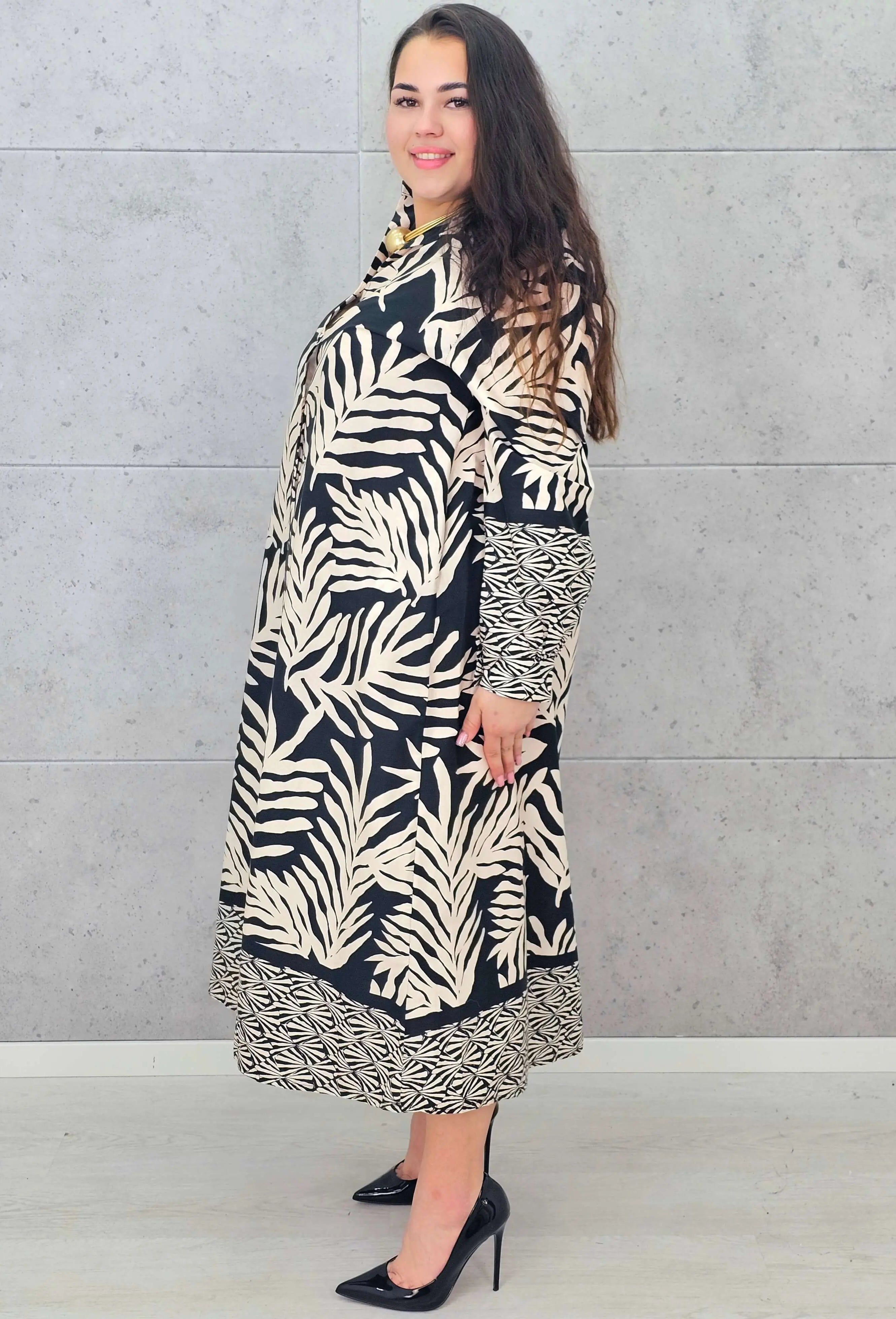 Sukienka plus size koszulowa oversize w stylu boho Stylowa XL