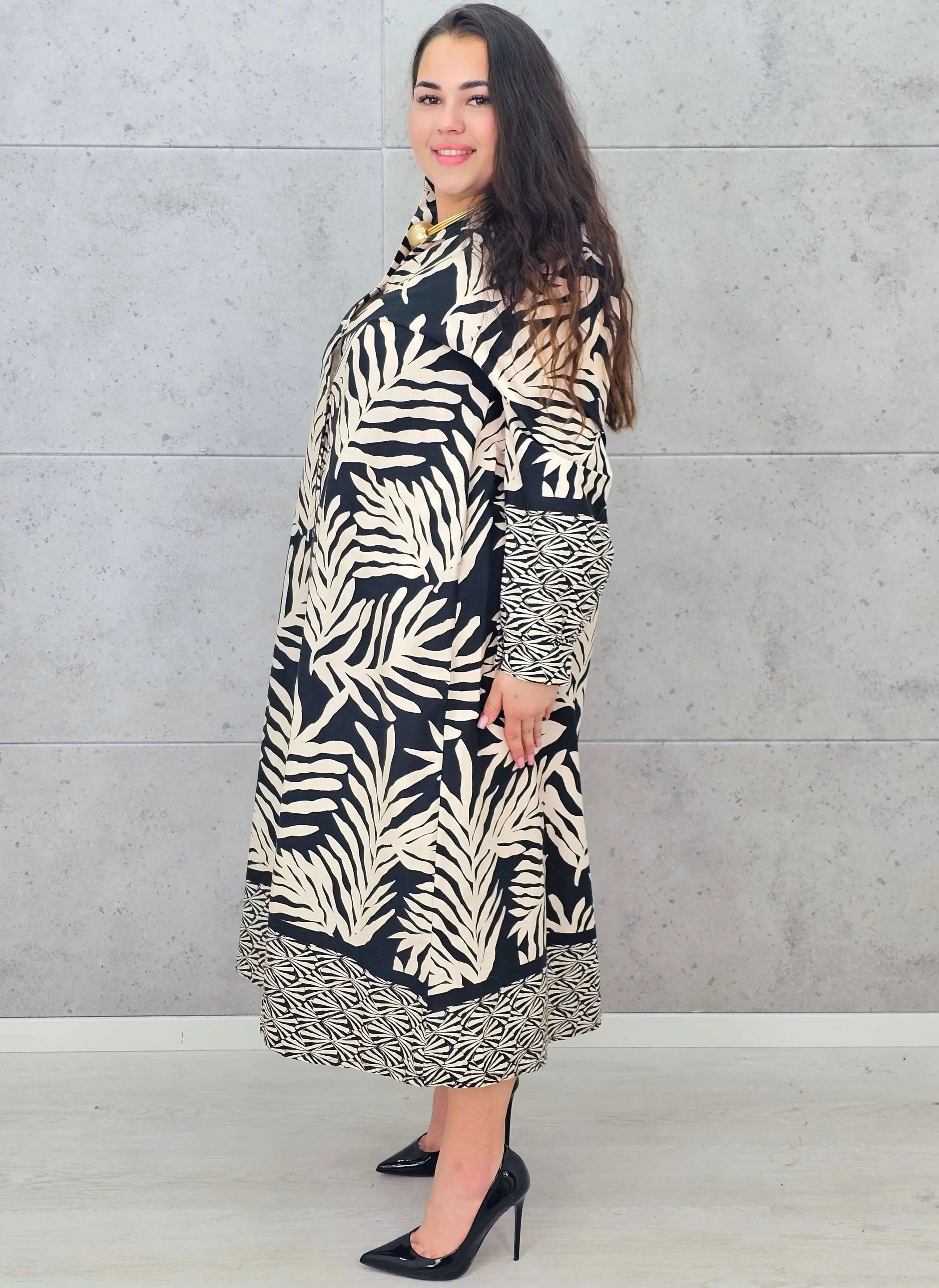 Sukienka plus size koszulowa oversize w stylu boho Stylowa XL