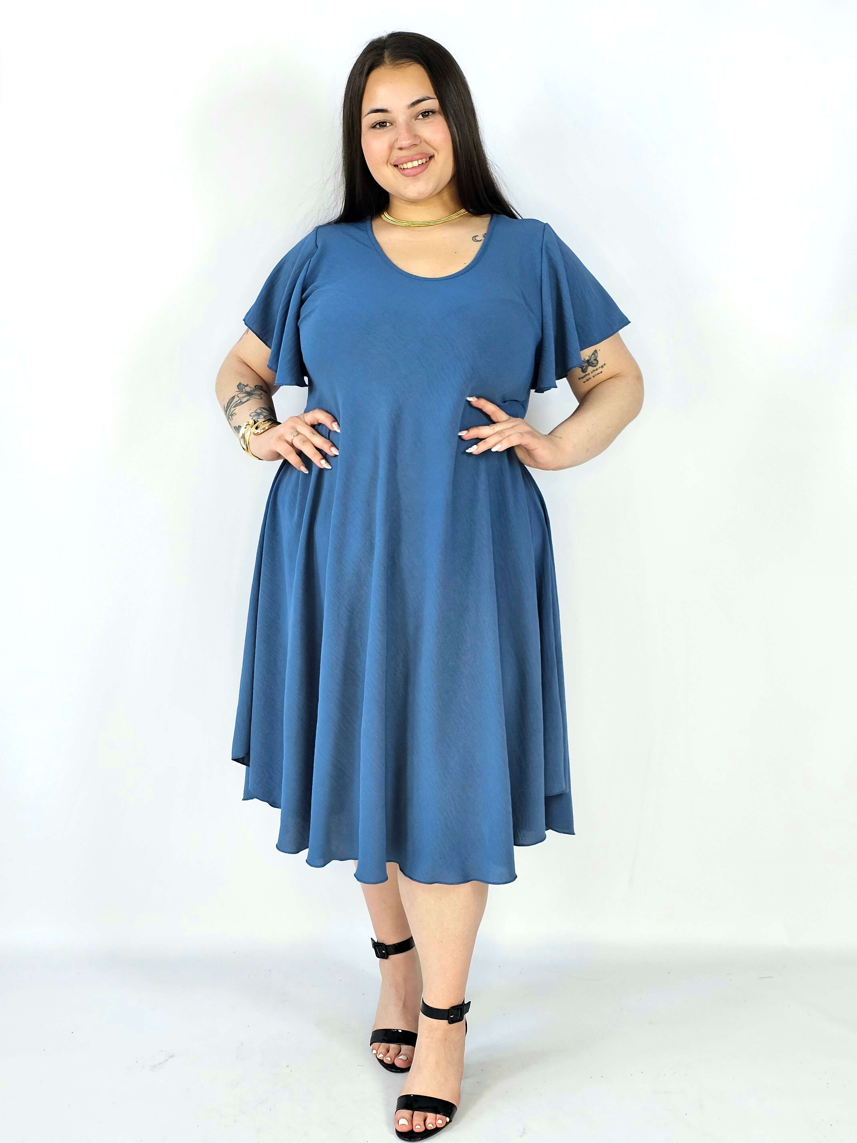 Sukienka plus size kreszowana – lekka, wygodna i stylowa XXL Stylowa XL