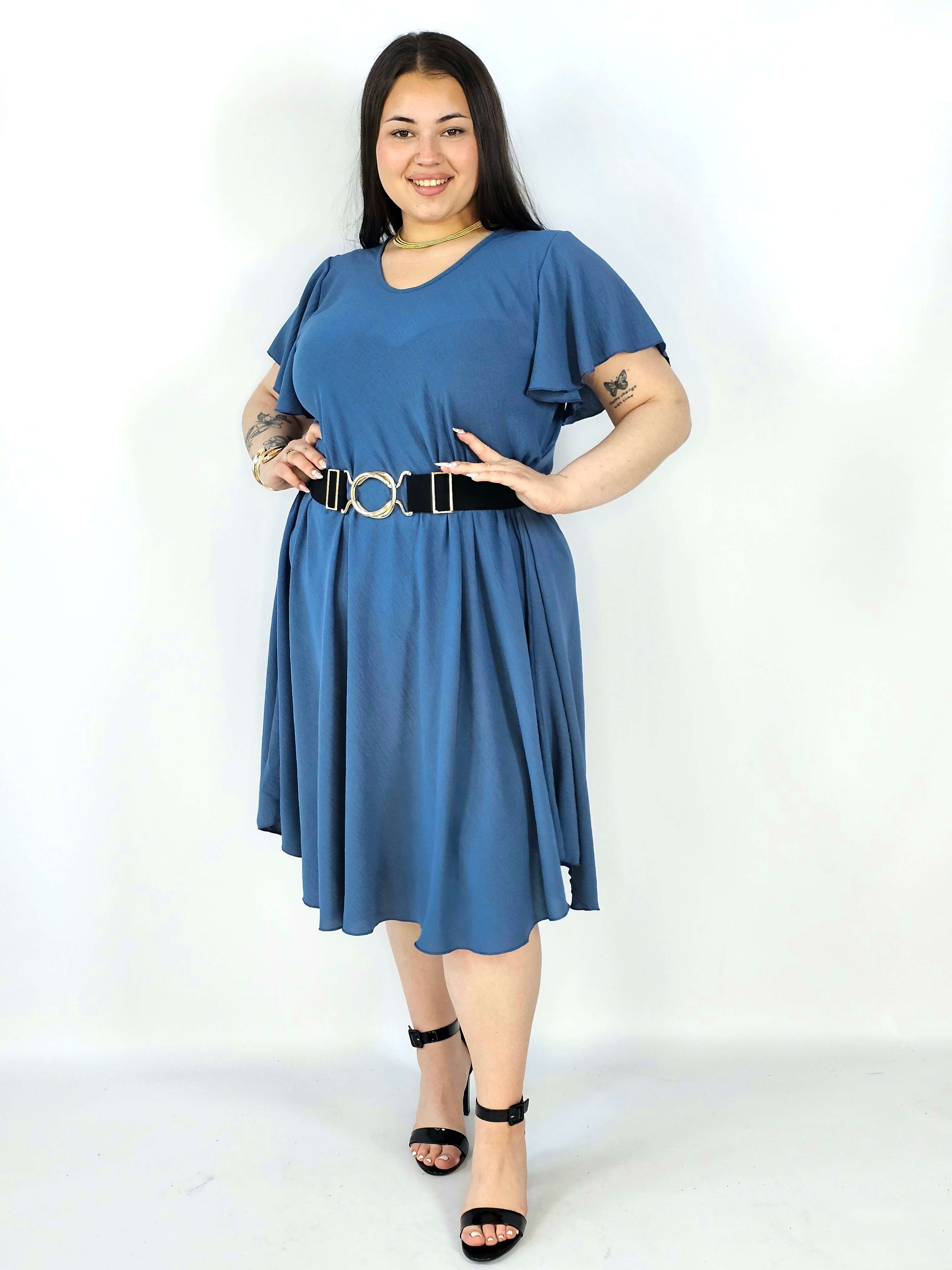 Sukienka plus size kreszowana – lekka, wygodna i stylowa XXL Stylowa XL
