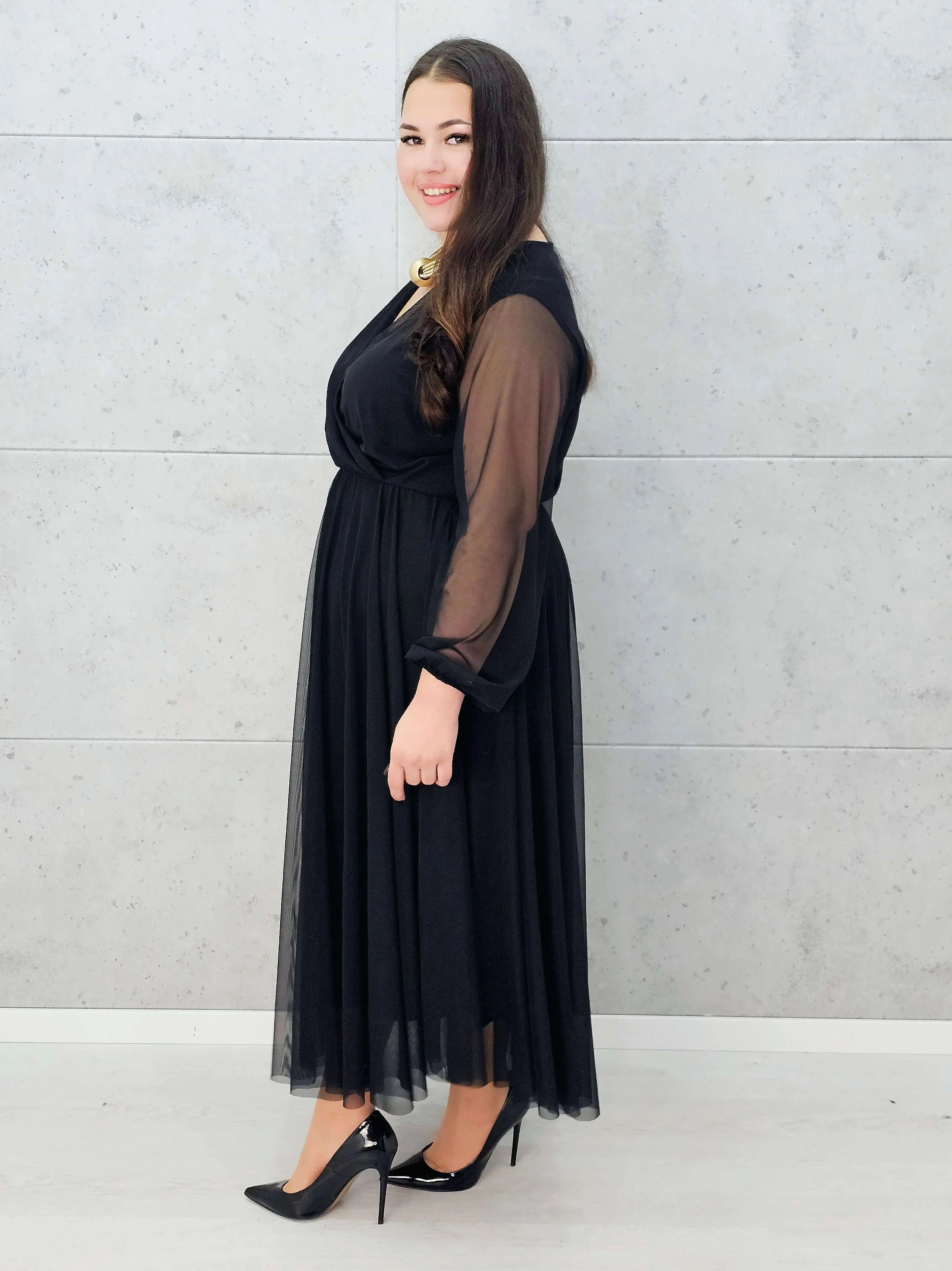 Elegancka sukienka maxi plus size Stylowa XL