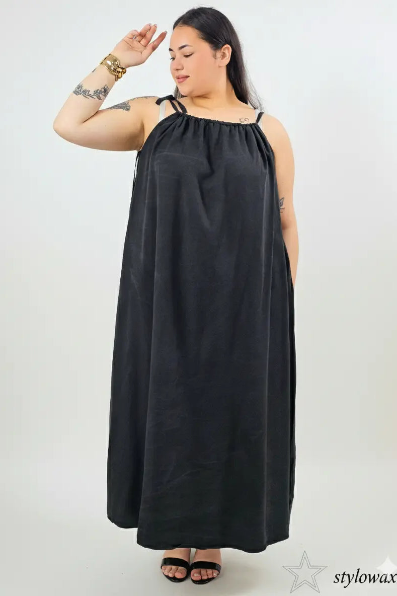 Sukienka plus size maxi na ramiączkach – lekka, zwiewna i wygodna XXL Stylowa XL