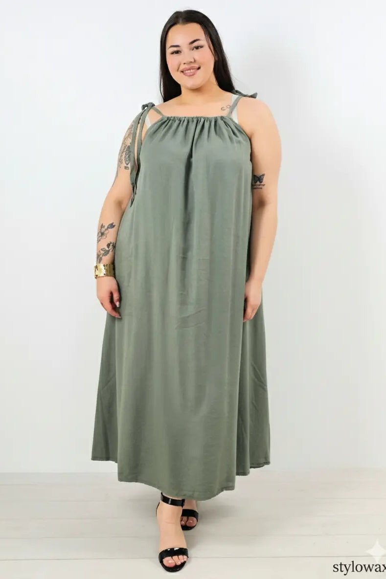 Sukienka plus size maxi na ramiączkach – lekka, zwiewna i wygodna XXL Stylowa XL