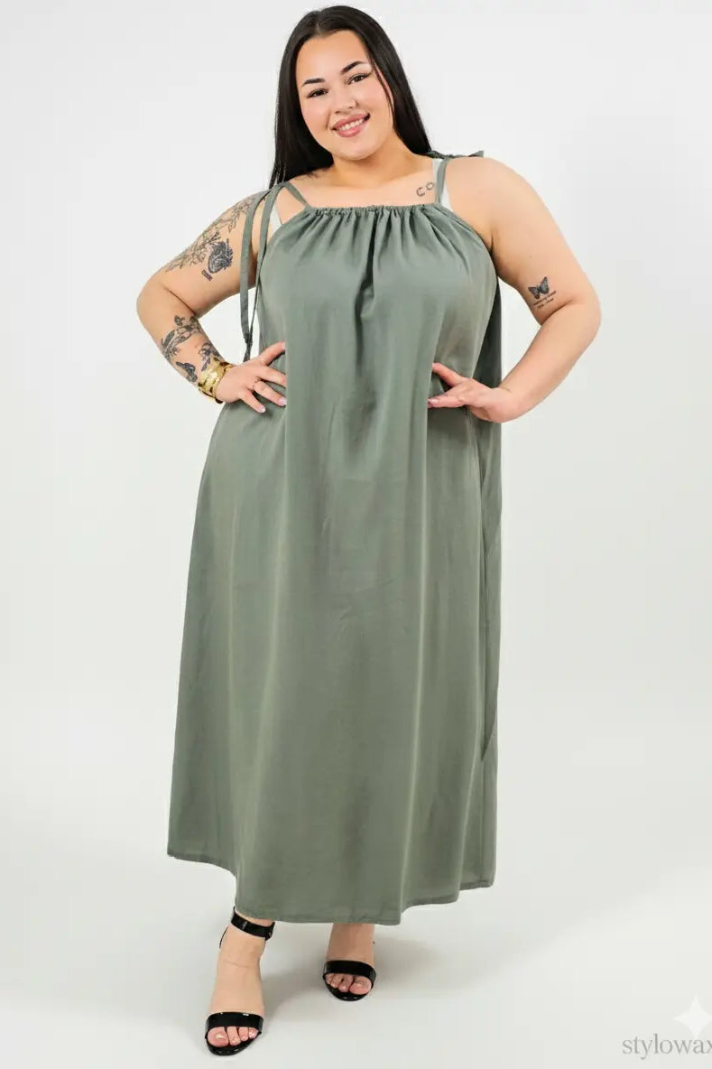 Sukienka plus size maxi na ramiączkach – lekka, zwiewna i wygodna XXL Stylowa XL