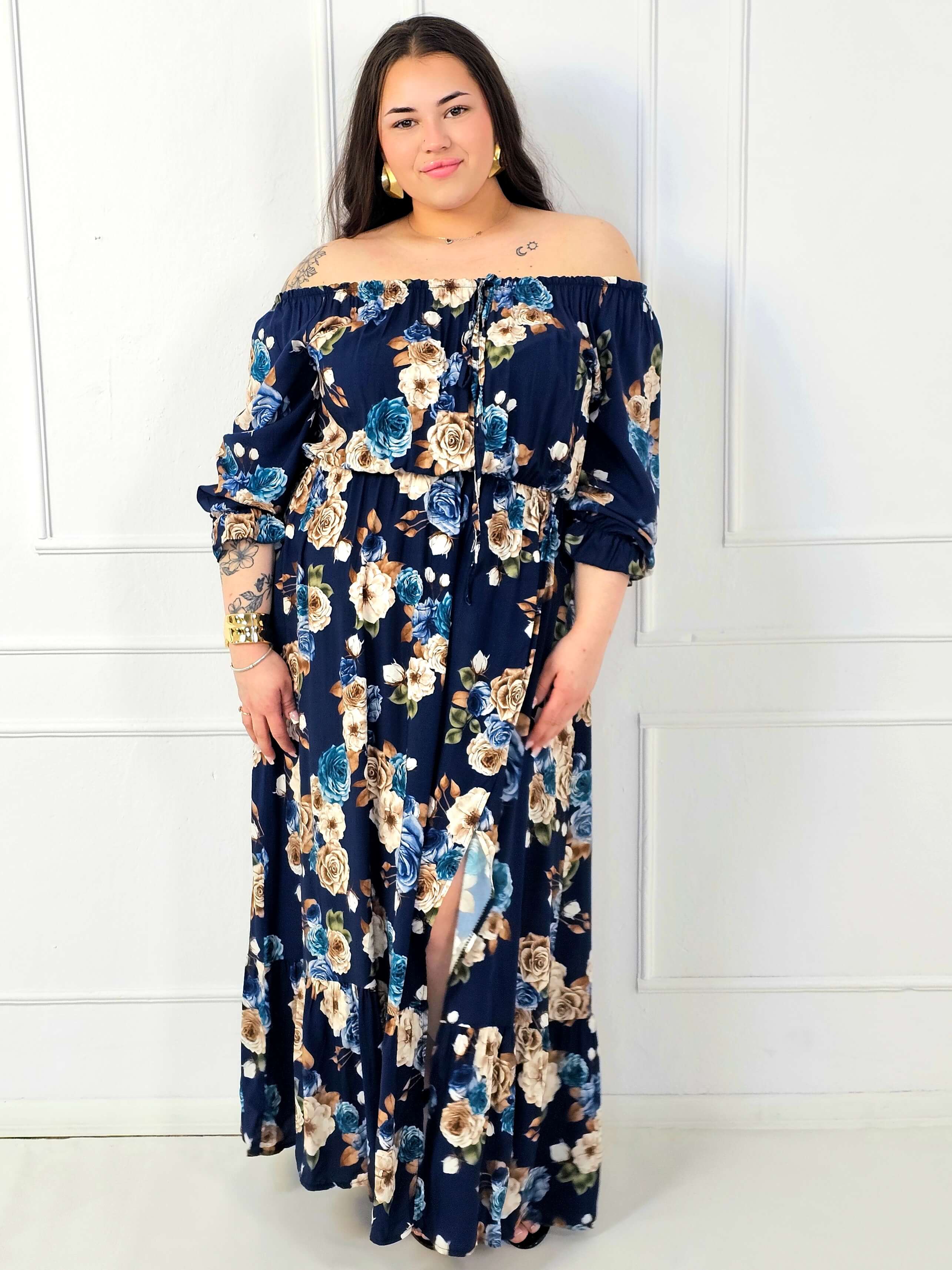 Sukienka plus size maxi w kwiaty hiszpanka Stylowa XL