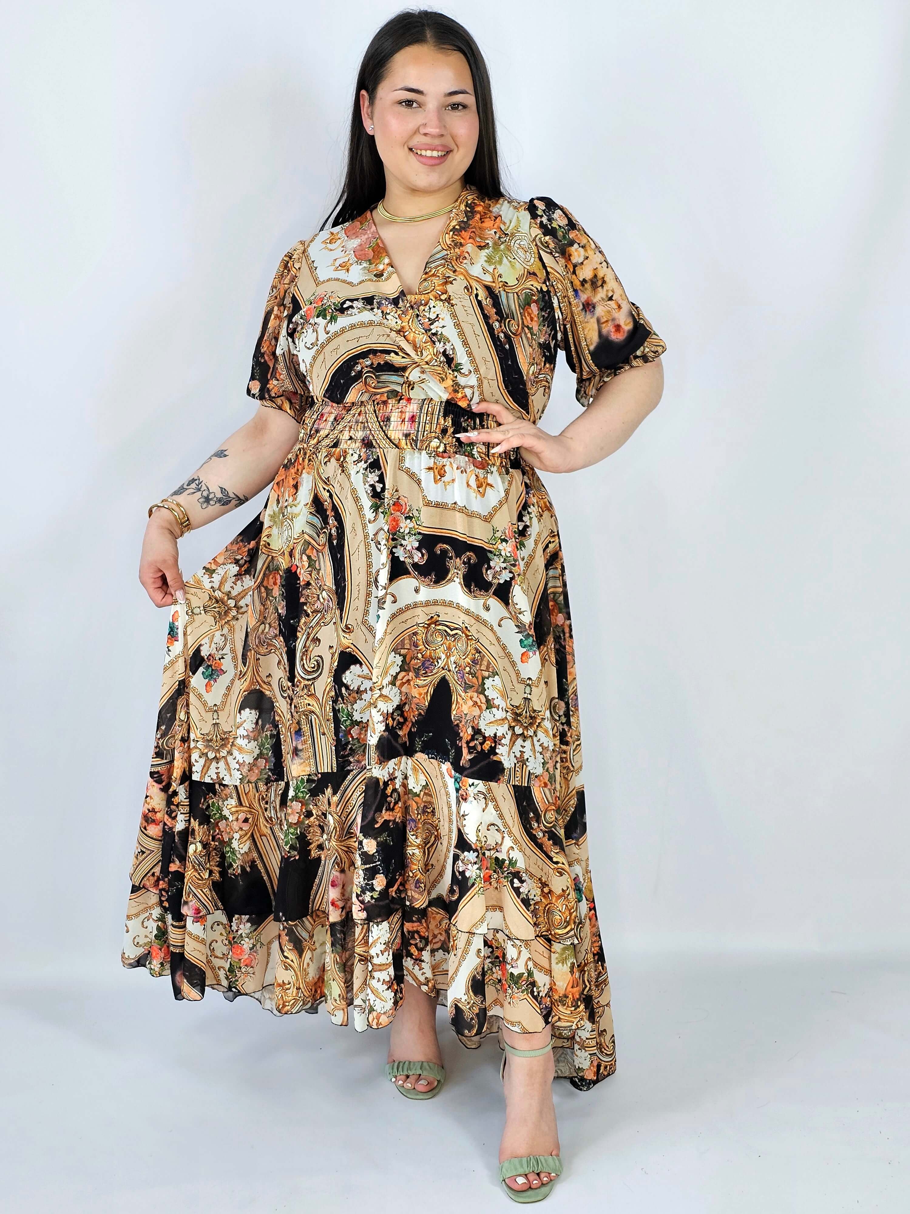 Sukienka plus size maxi z efektownym printem – styl, który robi wrażenie XXL Stylowa XL