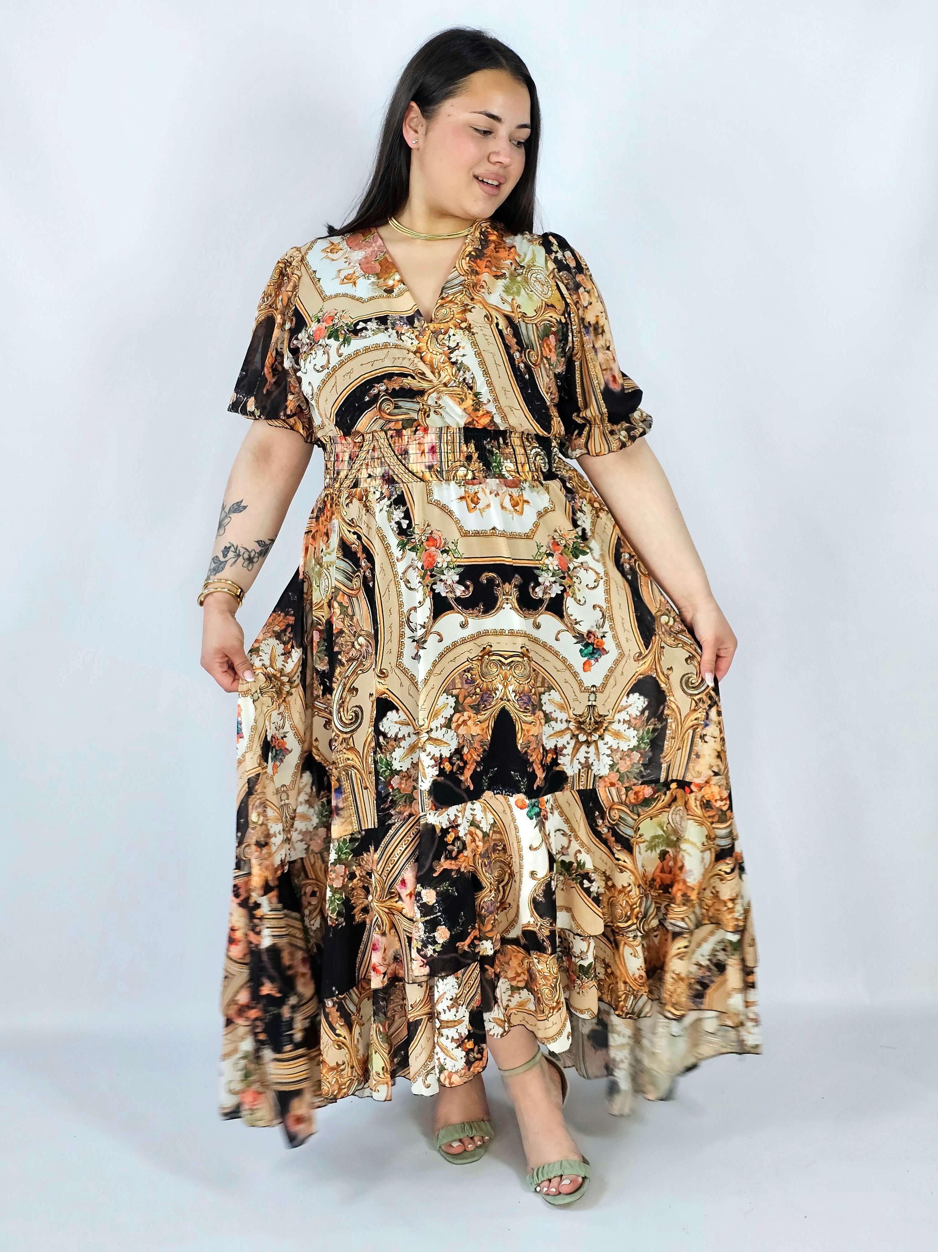 Sukienka plus size maxi z efektownym printem – styl, który robi wrażenie XXL Stylowa XL