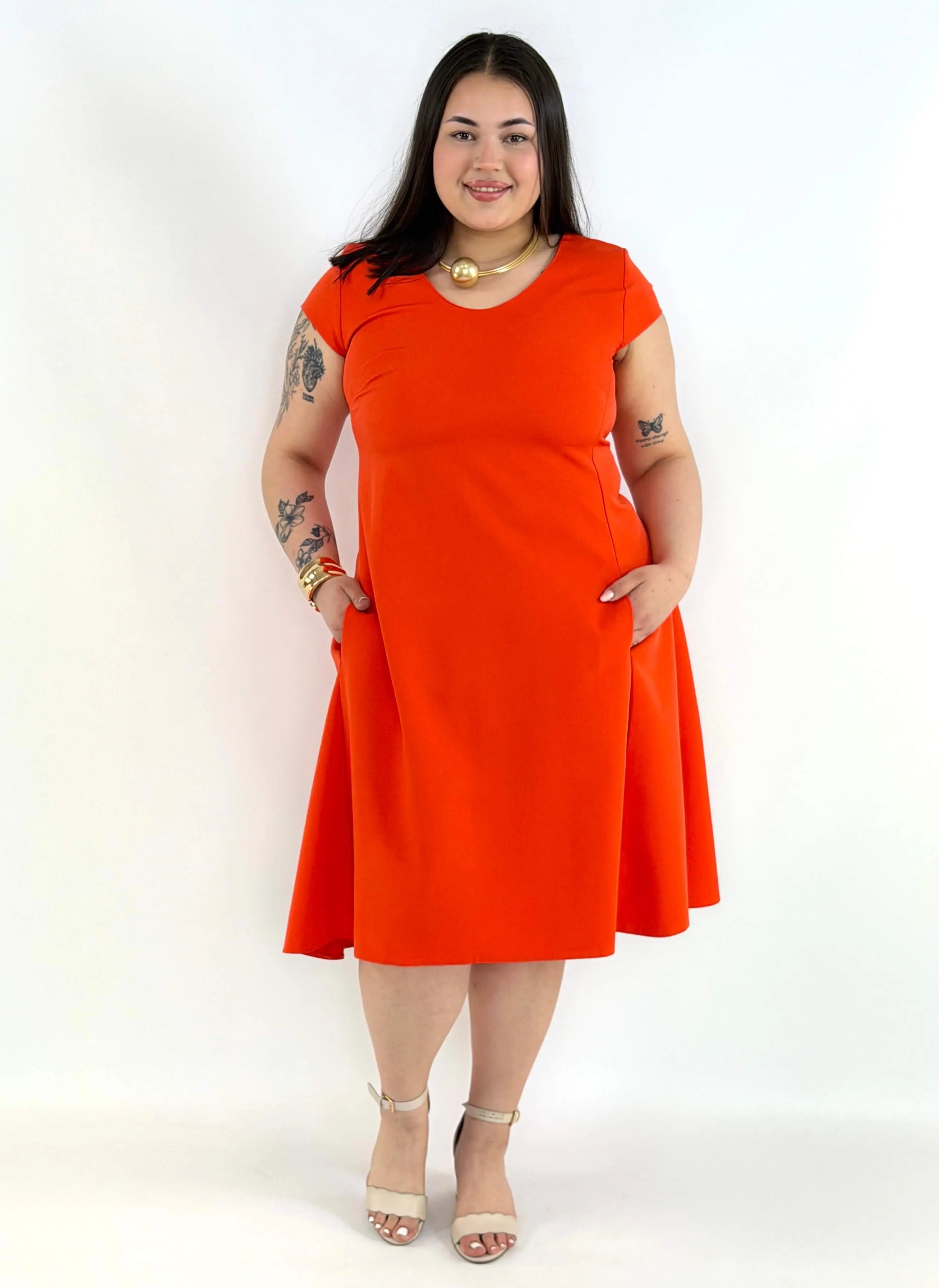Sukienka plus size rozkloszowana – elegancka sukienka XXL na wiosnę i lato Stylowa XL