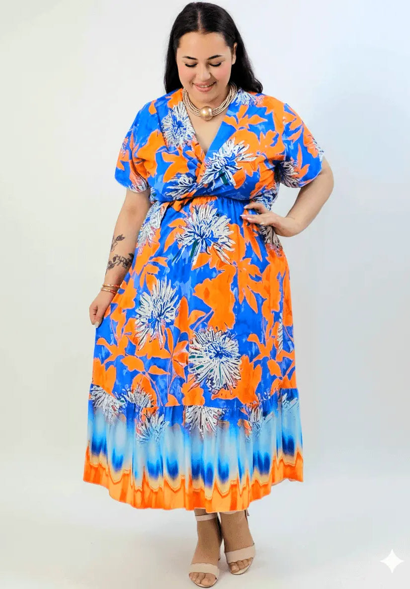 Sukienka plus size w kwiatowy wzór Stylowa XL