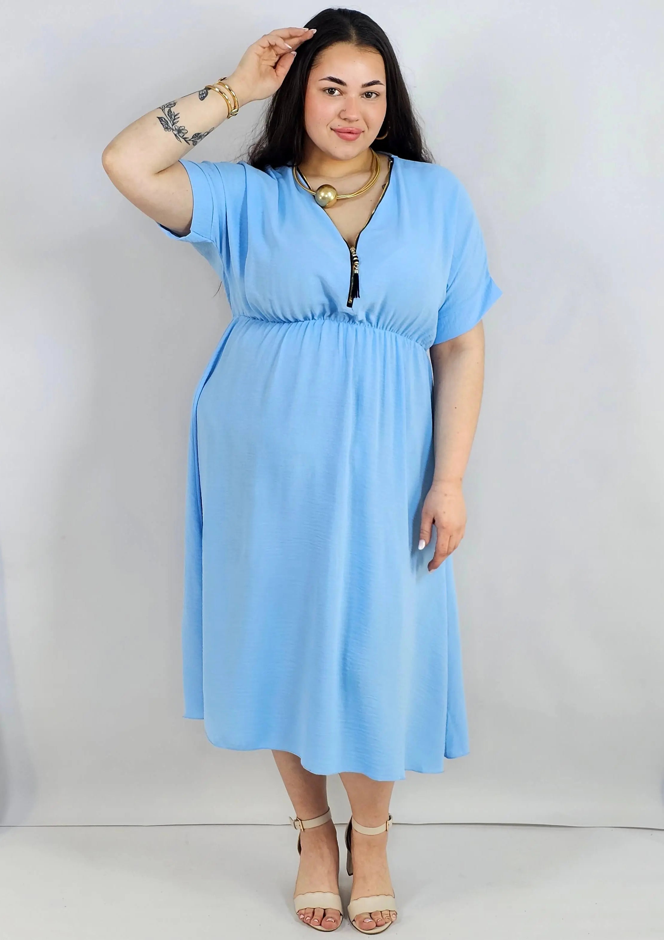 Sukienka plus size z zamkiem – elegancka sukienka damska XXL Stylowa XL