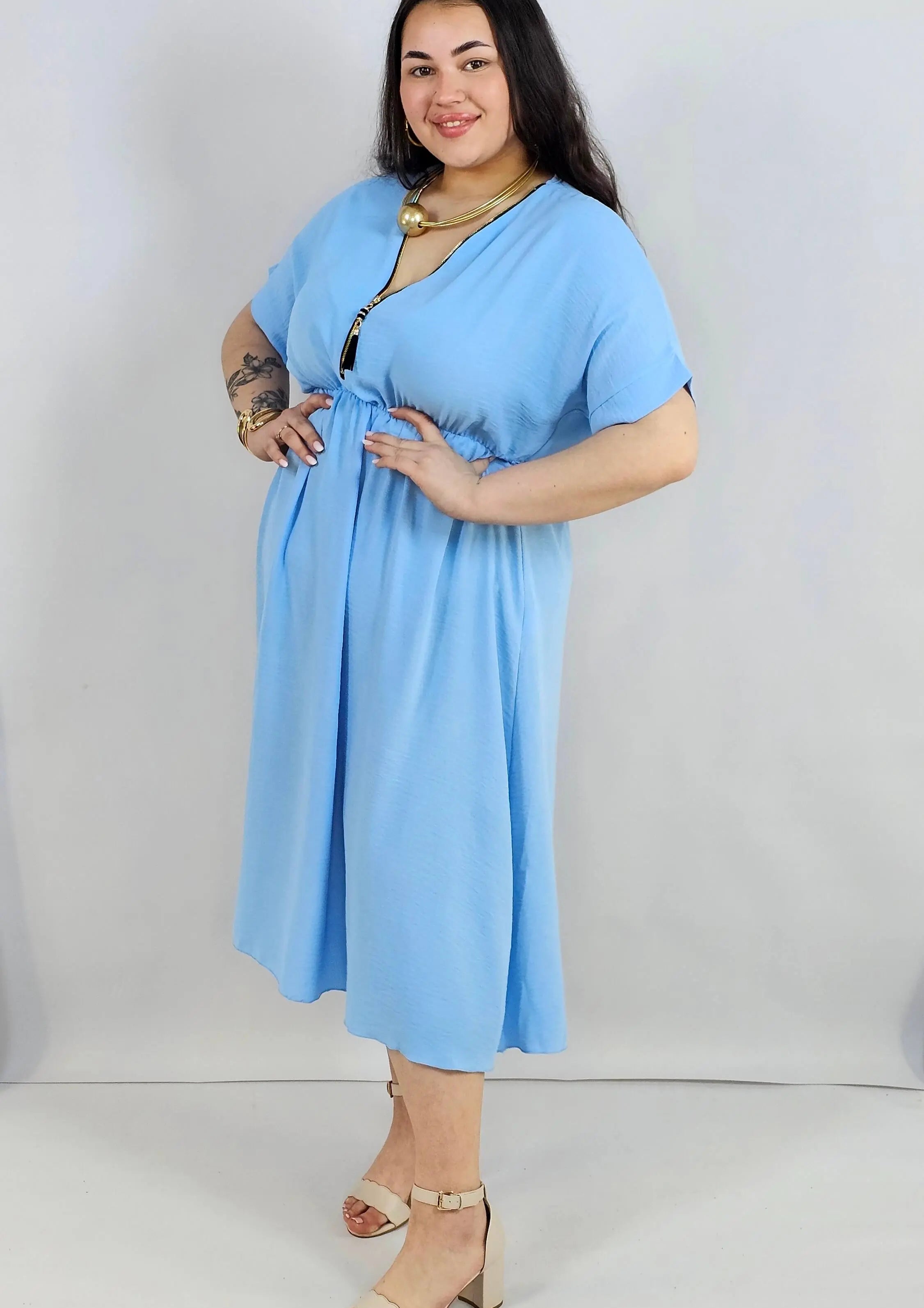Sukienka plus size z zamkiem – elegancka sukienka damska XXL Stylowa XL