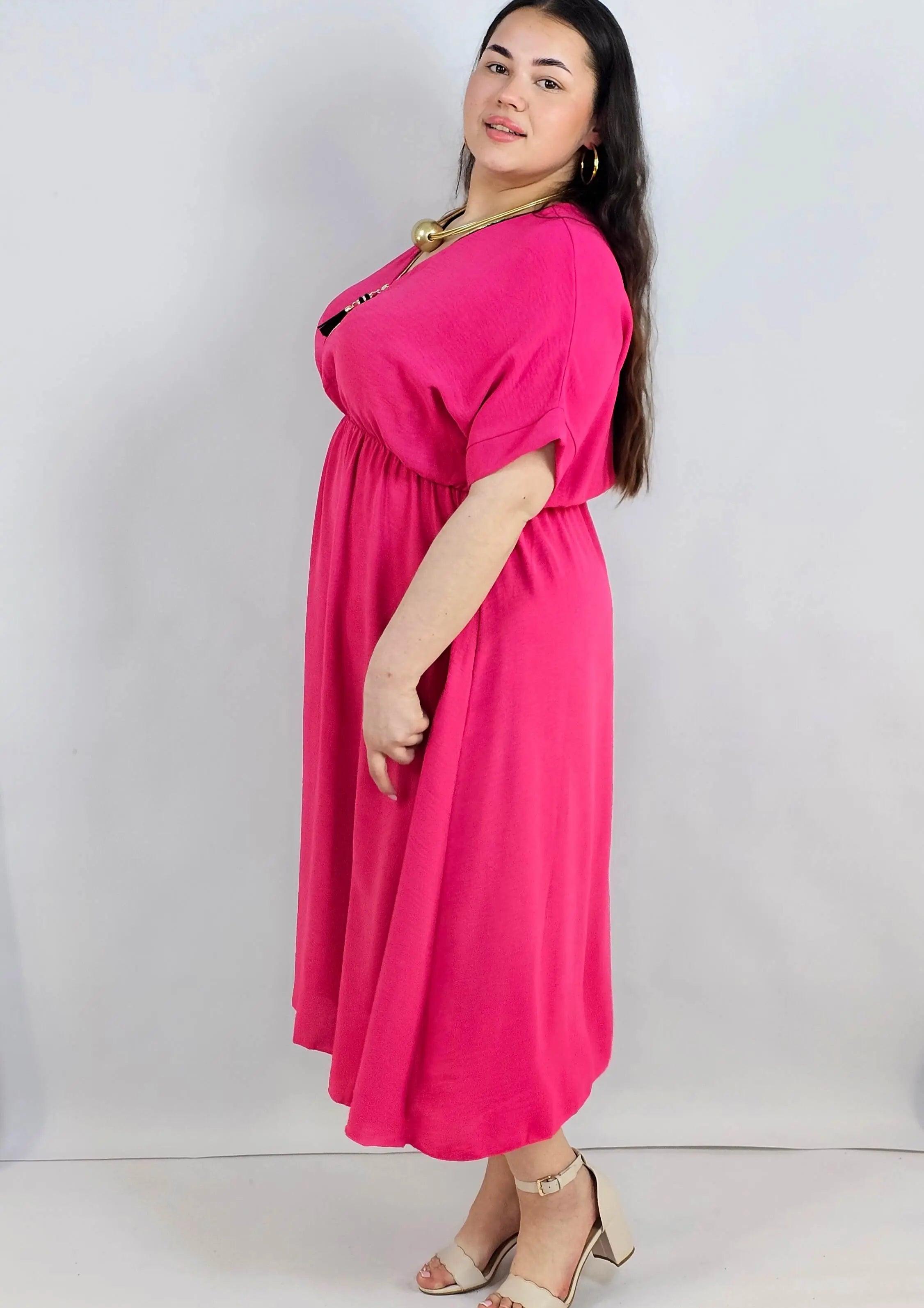 Sukienka plus size z zamkiem – elegancka sukienka damska XXL Stylowa XL