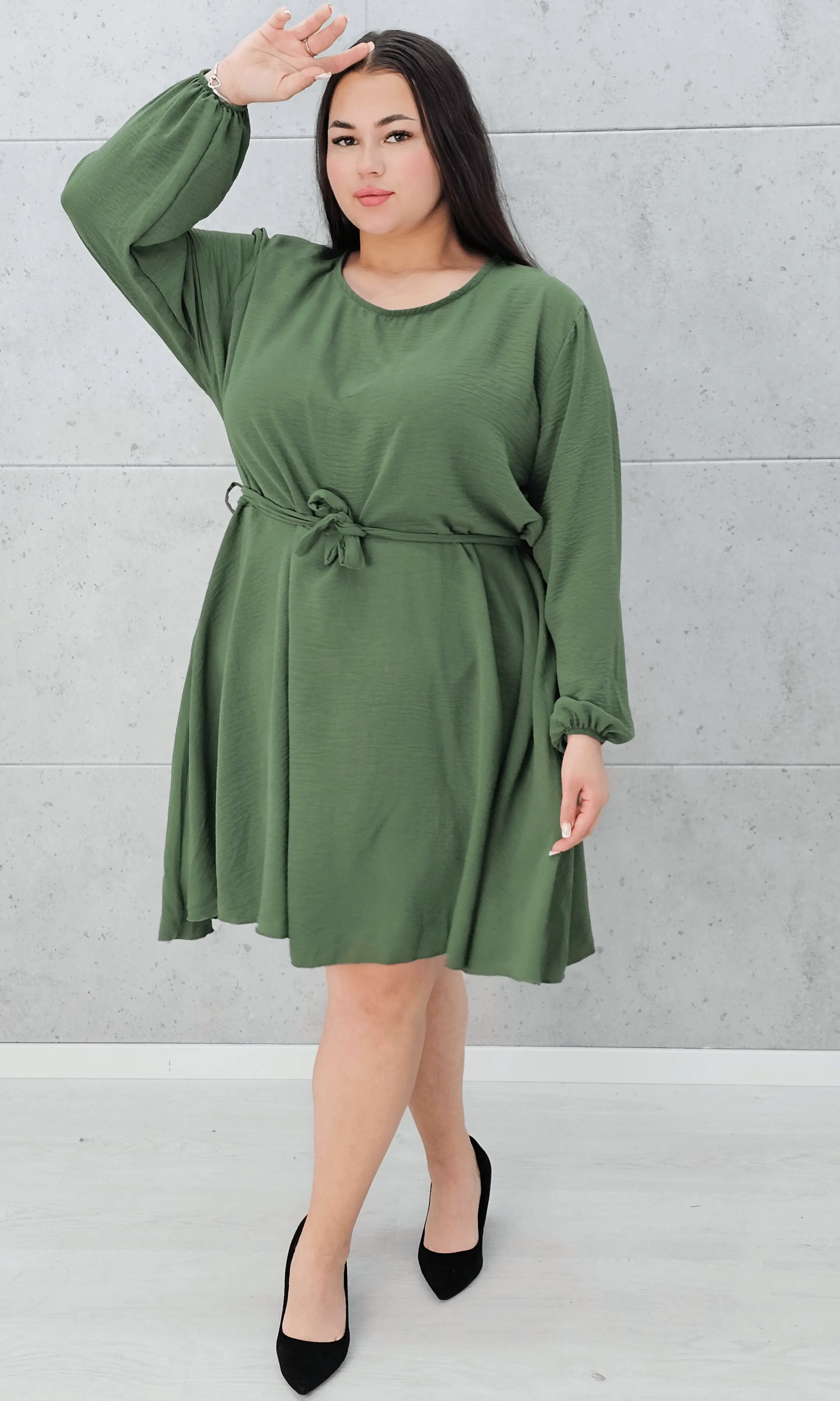 Sukienka wiązana w tali Stylowa XL