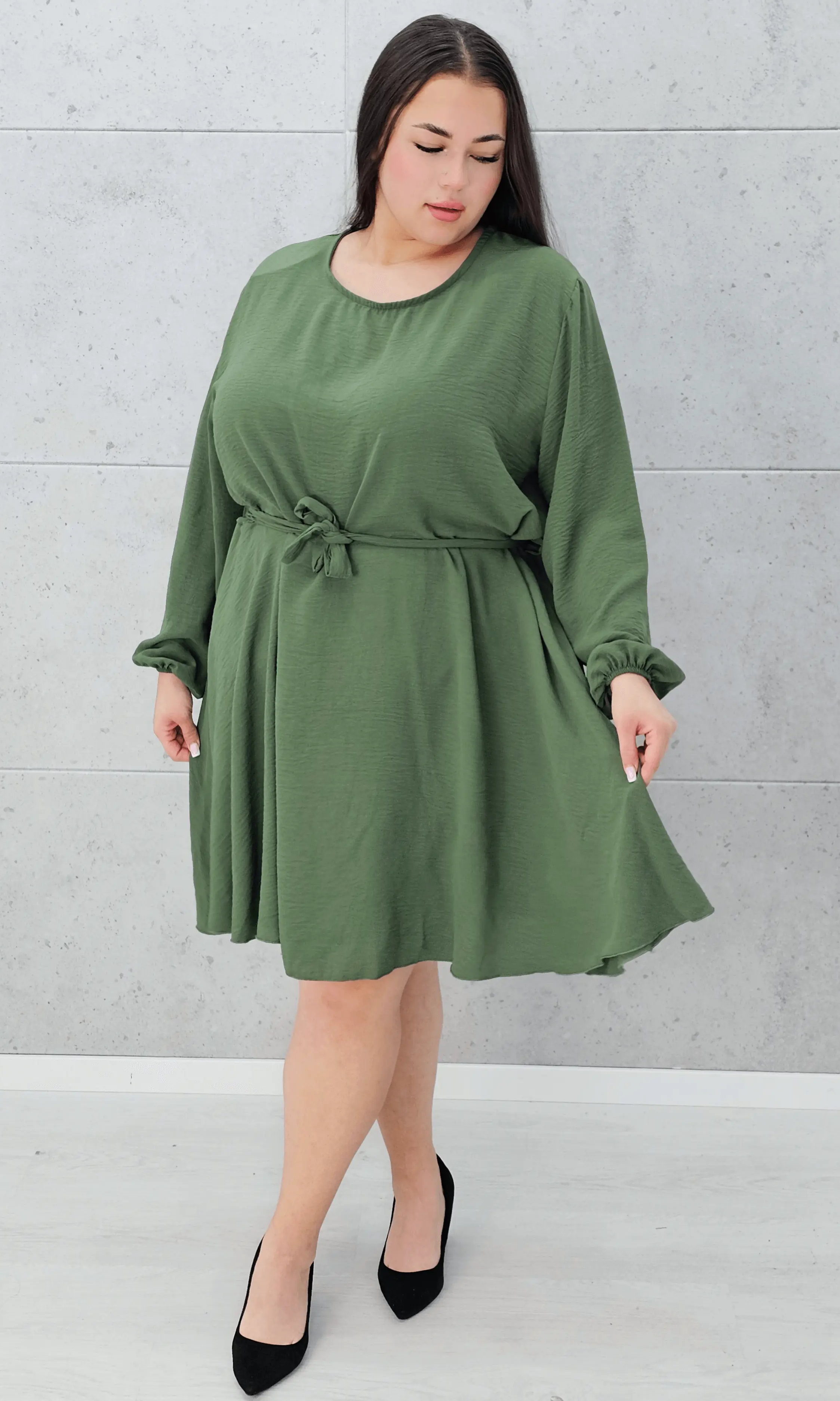 Sukienka wiązana w tali Stylowa XL