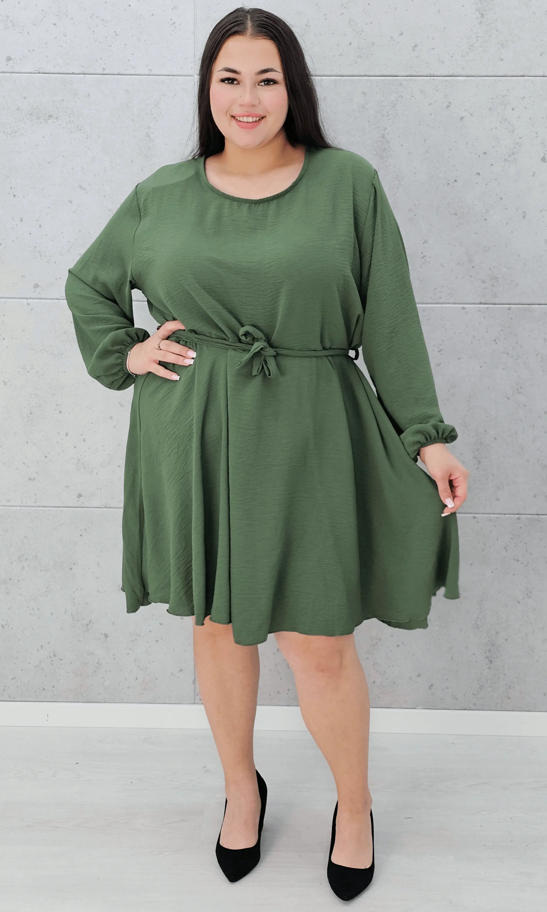 Sukienka wiązana w tali Stylowa XL