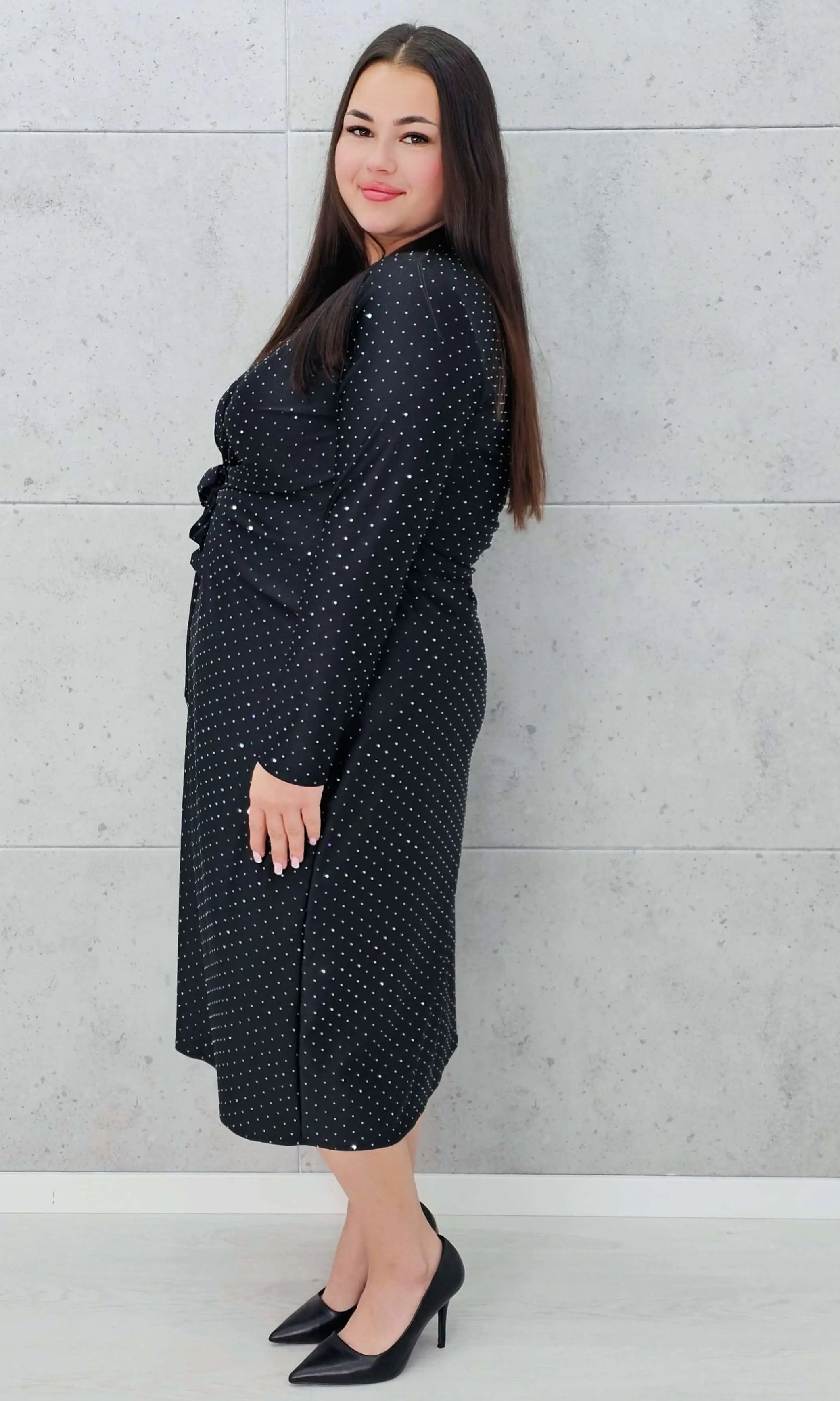 Sukienka wiązana w tali Stylowa XL