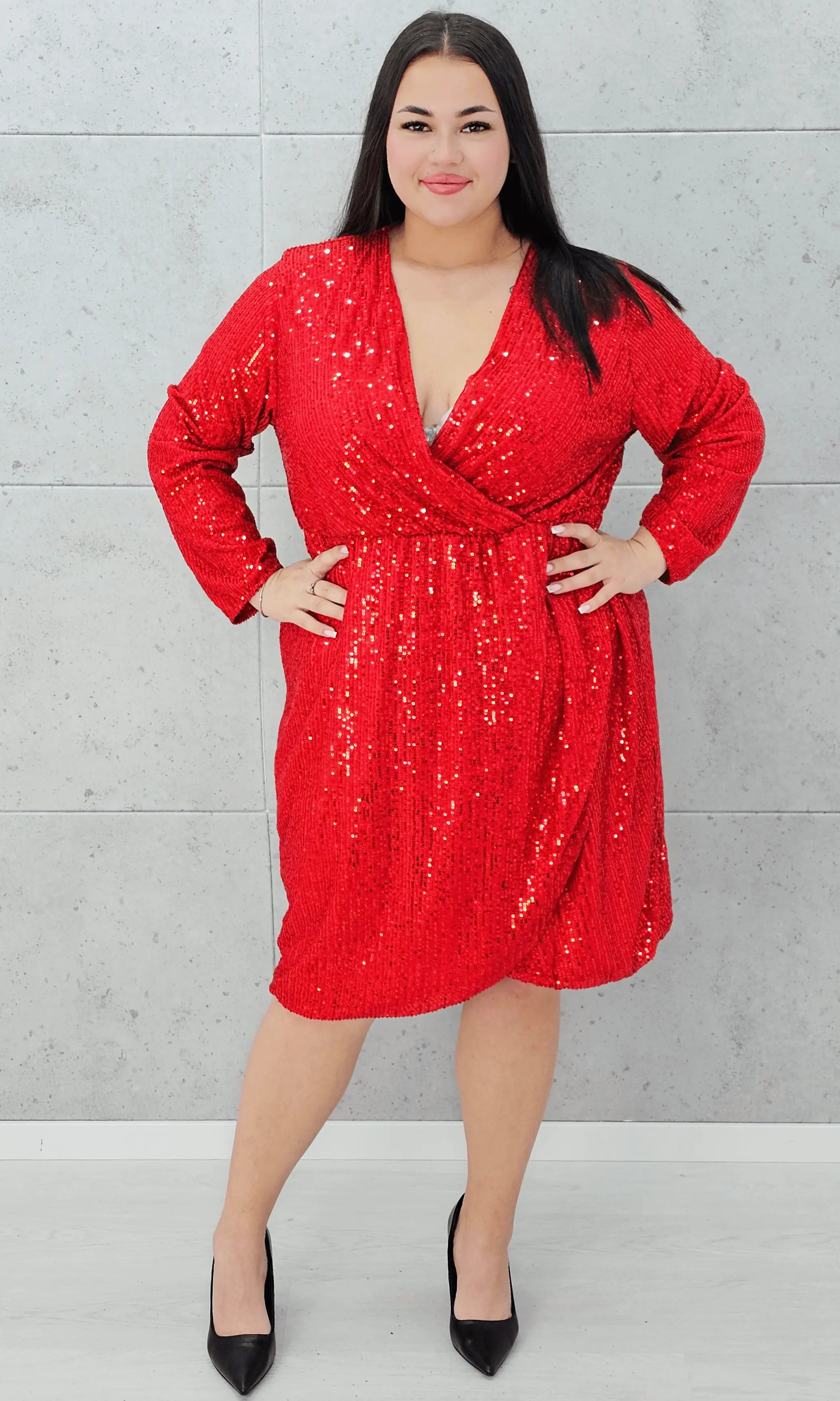 Sukienka z cekinami Stylowa XL