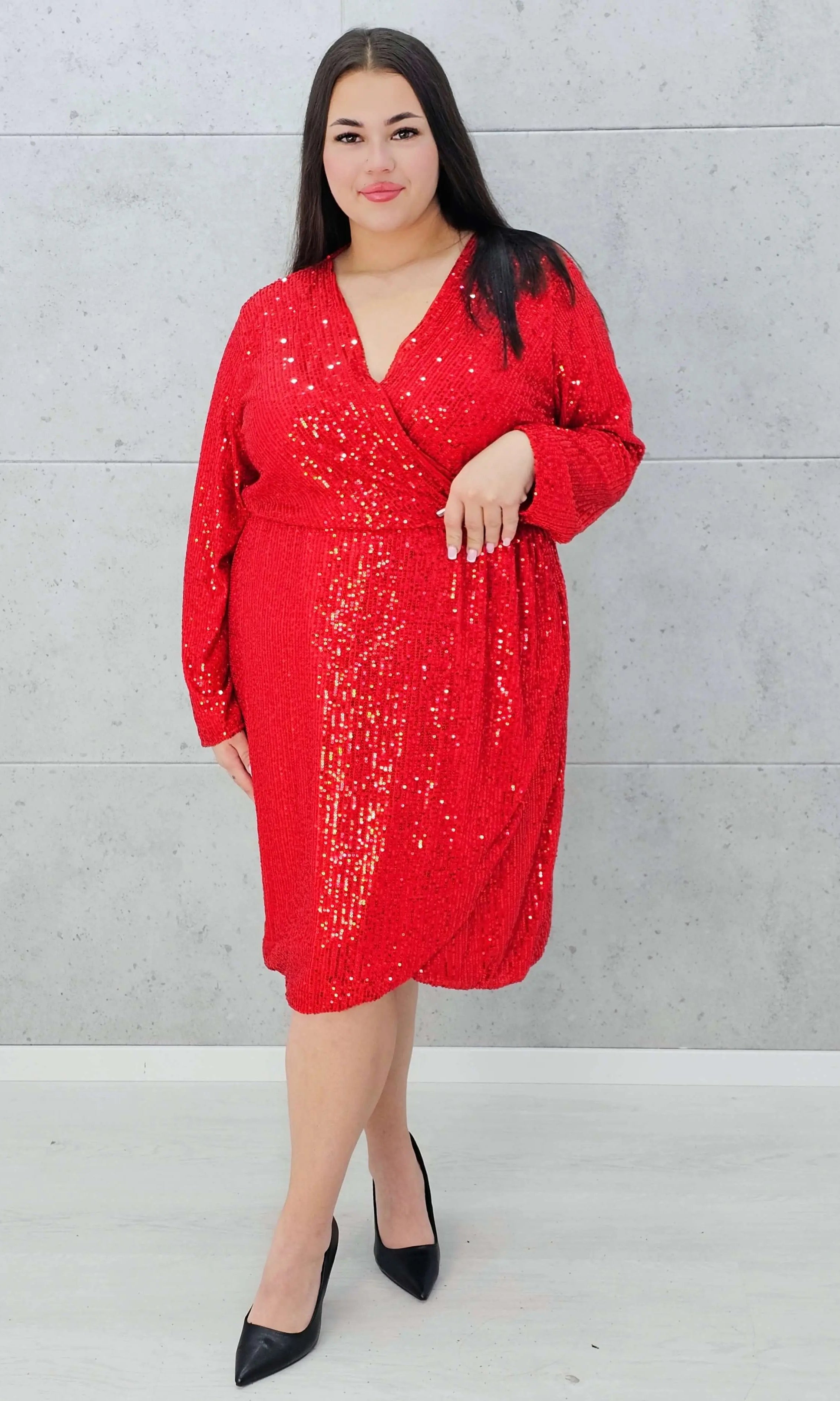 Sukienka z cekinami Stylowa XL