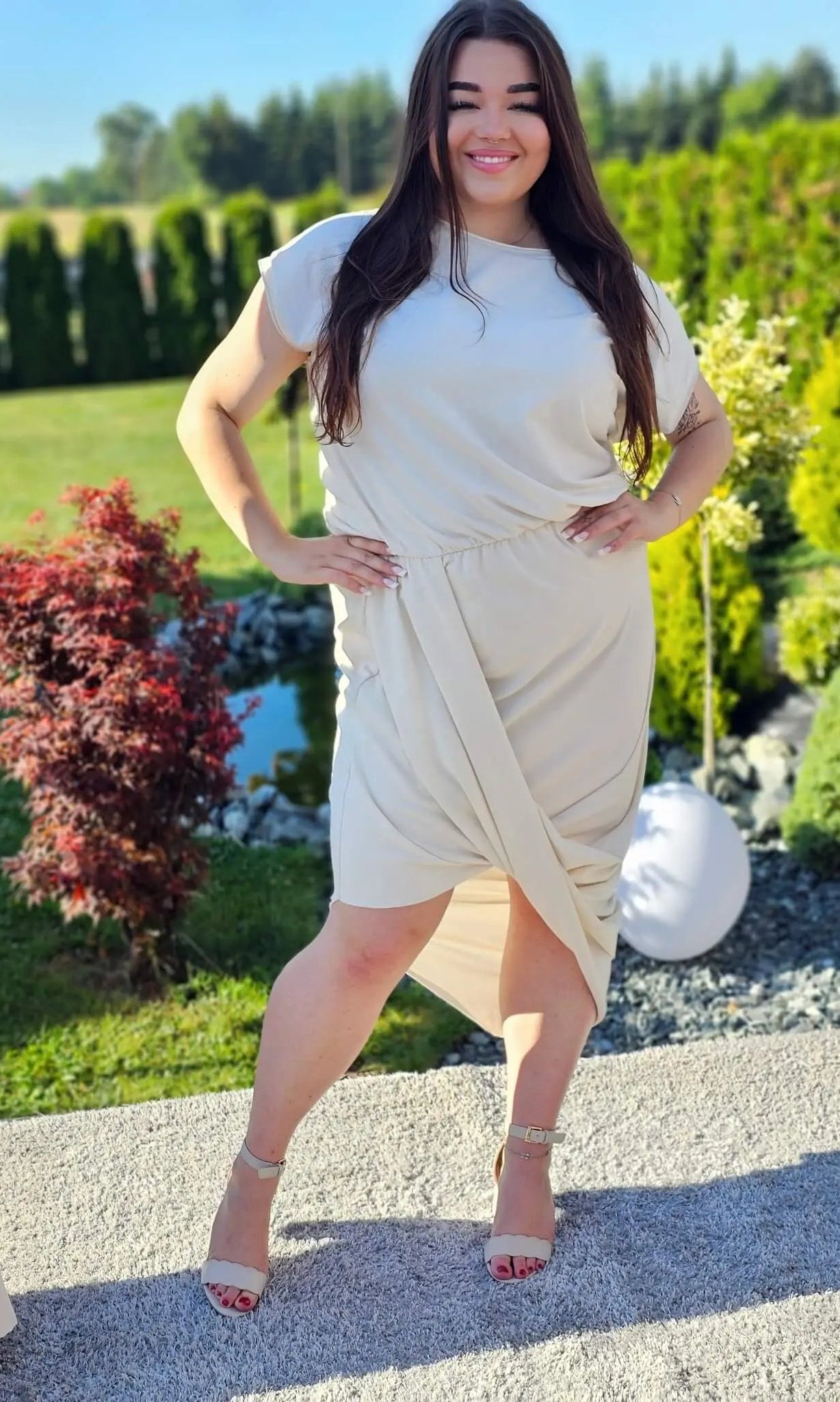 Sukienka z efektem kopertowym Stylowa XL