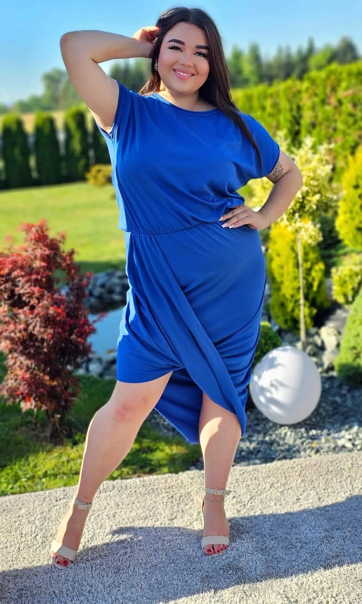 Sukienka z efektem kopertowym Stylowa XL