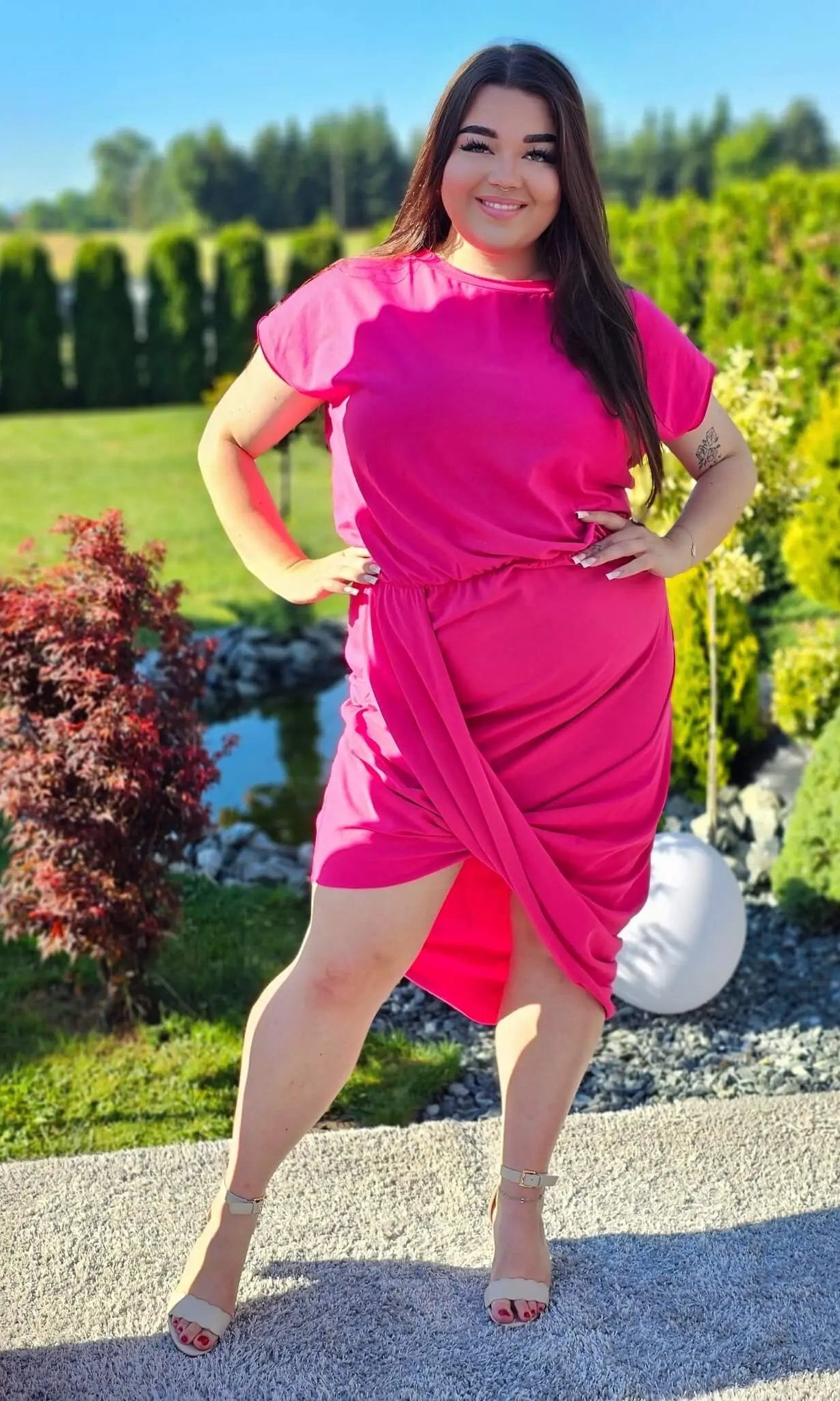 Sukienka z efektem kopertowym Stylowa XL