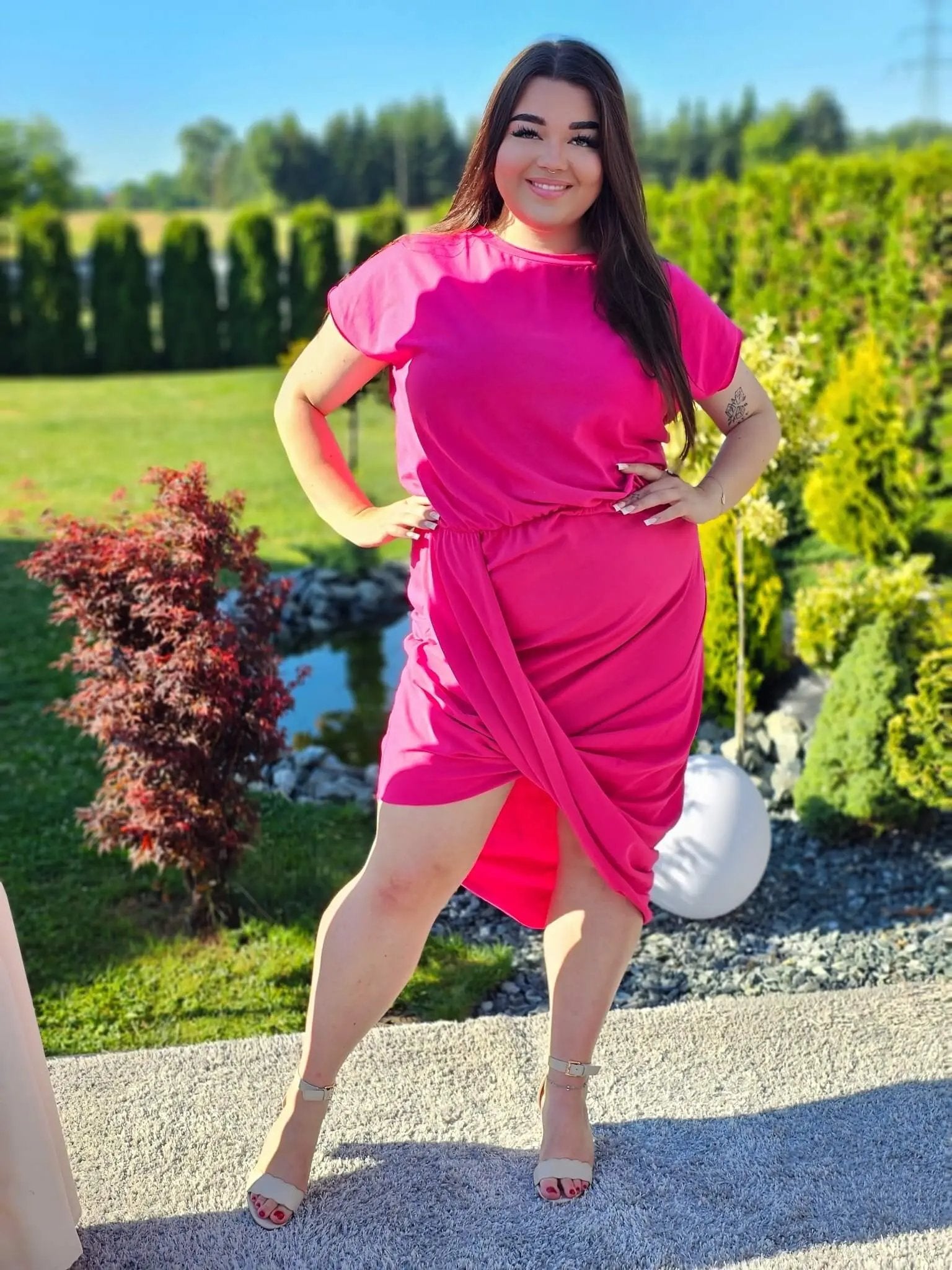 Sukienka z efektem kopertowym Stylowa XL