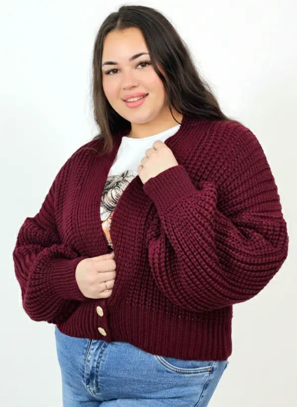 Sweter plus size od polskiego producenta – klasyczny kardigan XXL Stylowa XL