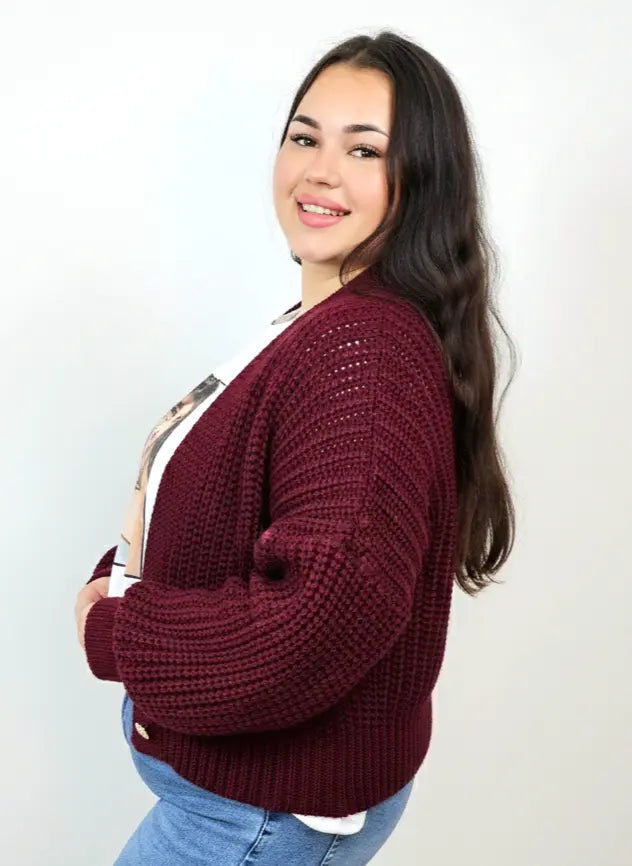 Sweter plus size od polskiego producenta – klasyczny kardigan XXL Stylowa XL