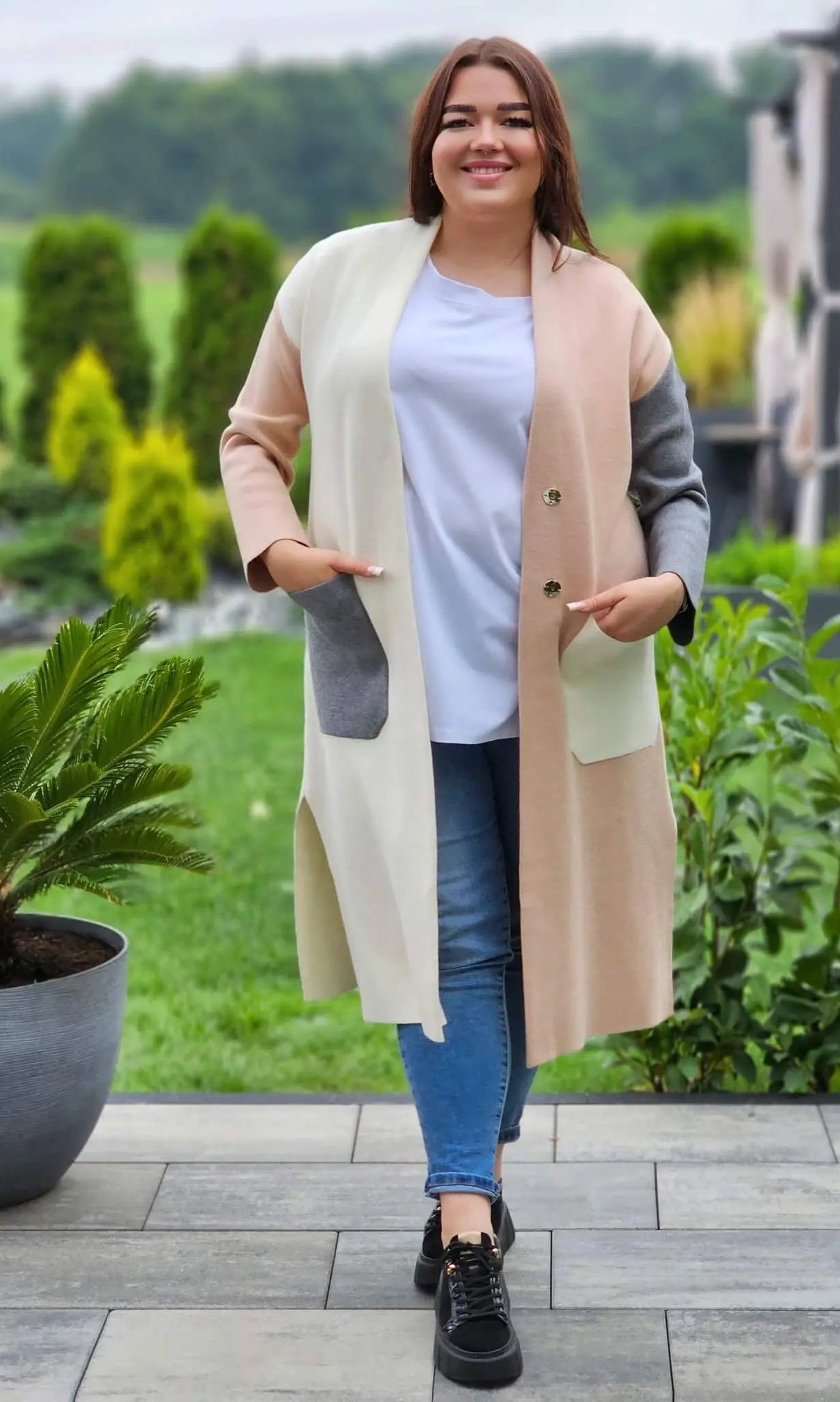 Sweter w pastelowych odcieniach Stylowa XL