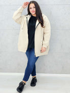 Bluza z kapturem na suwak plus size Stylowa XL