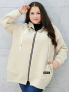 Bluza z kapturem na suwak plus size Stylowa XL