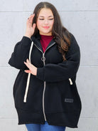 Bluza z kapturem na suwak plus size Stylowa XL